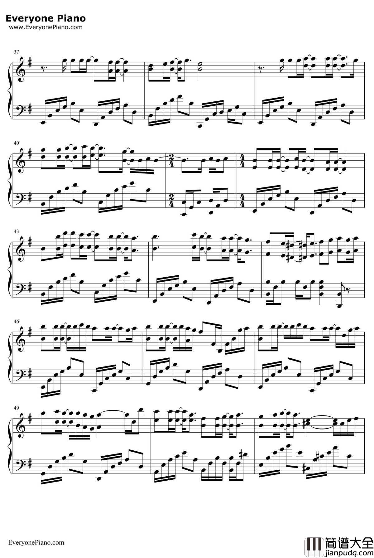 A_lone_On_The_Way钢琴谱_Pianoboy