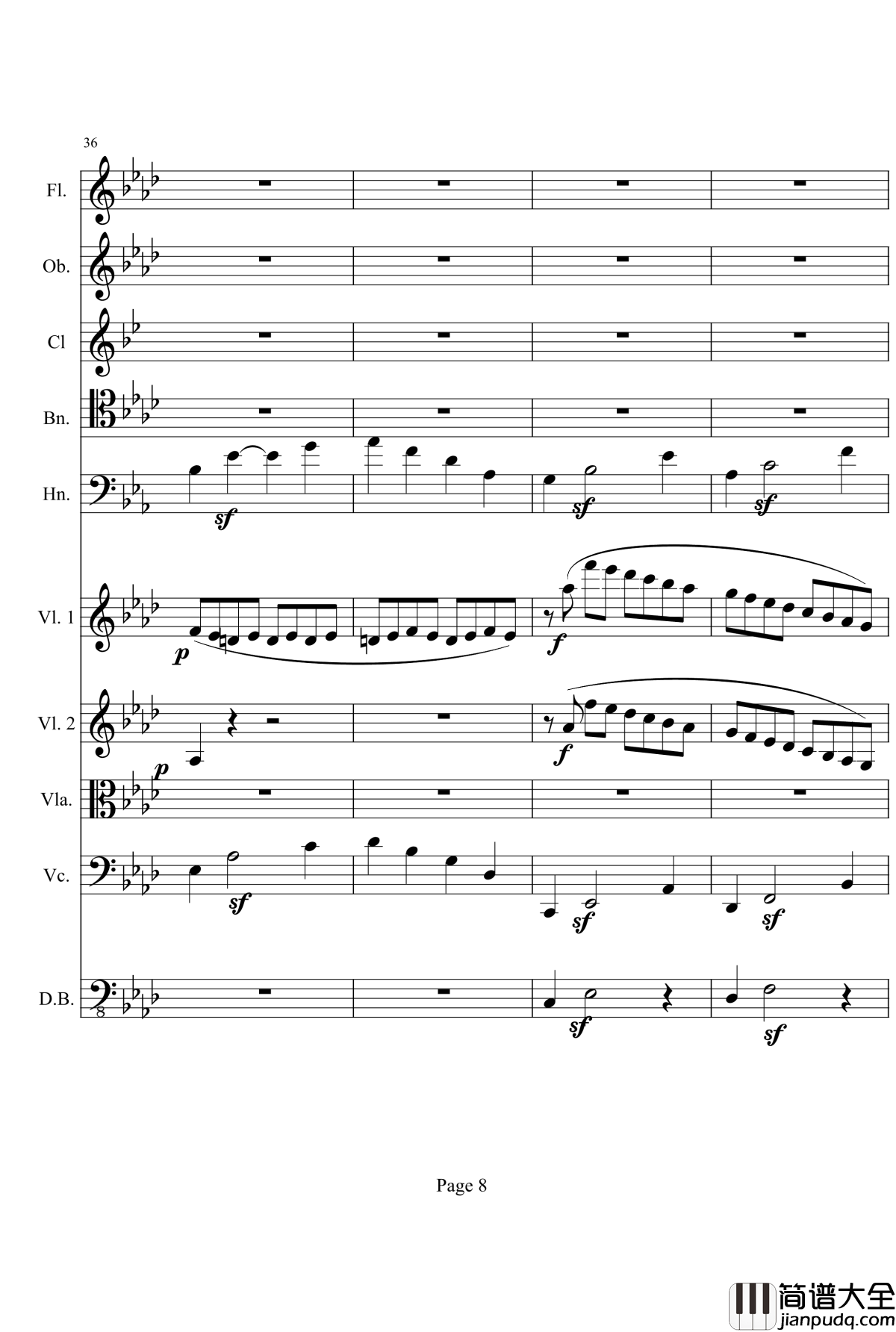 奏鸣曲之交响钢琴谱_第1首_Ⅰ_贝多芬_beethoven