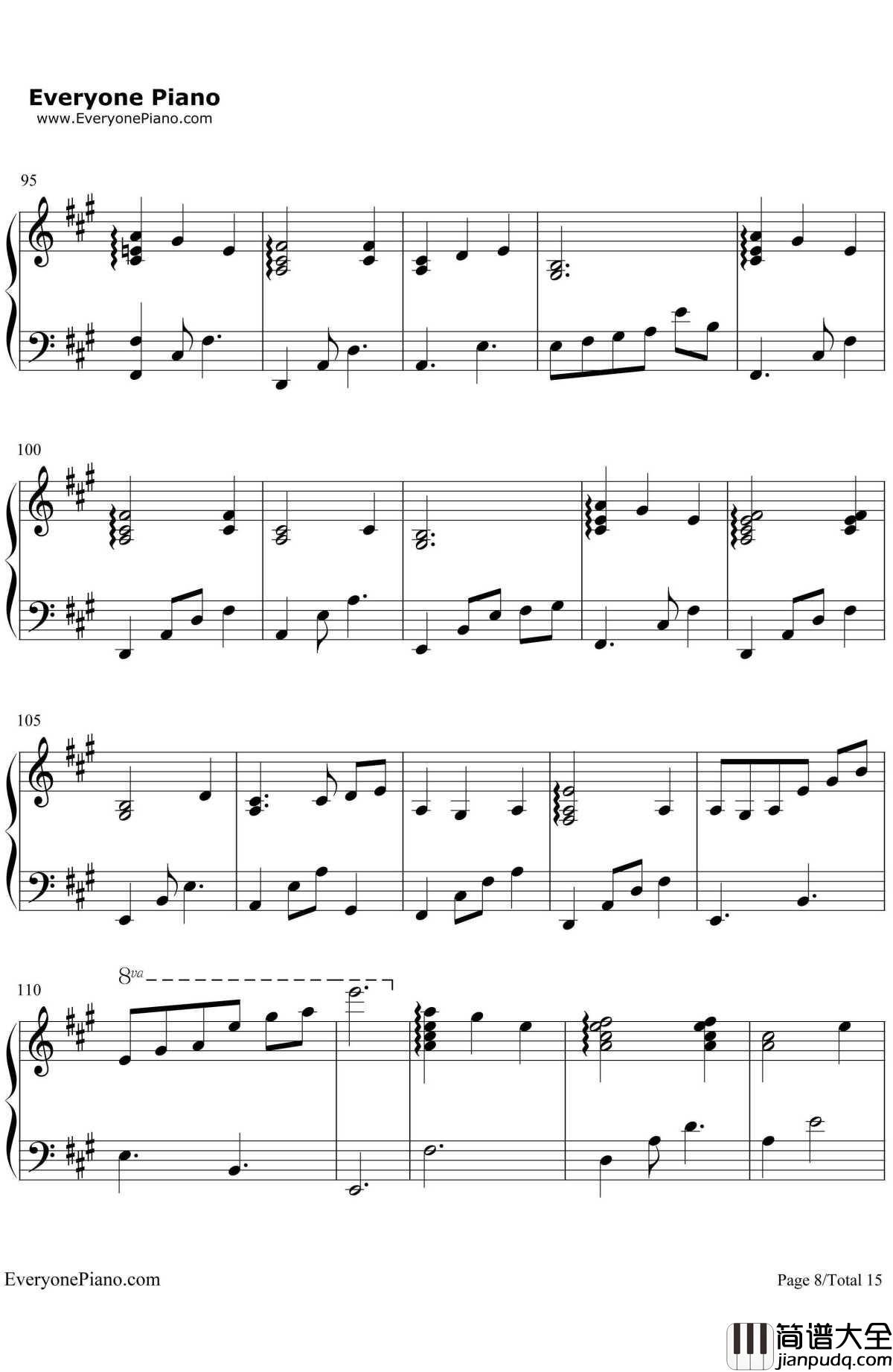 纯白钢琴谱_V.K克_Deemo游戏音乐