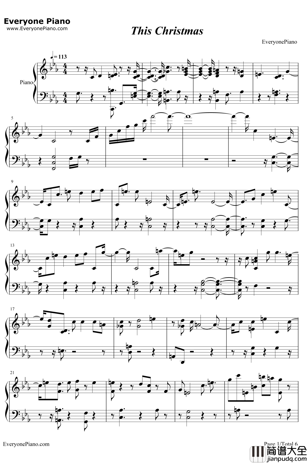 This_Christmas钢琴谱__金泰妍