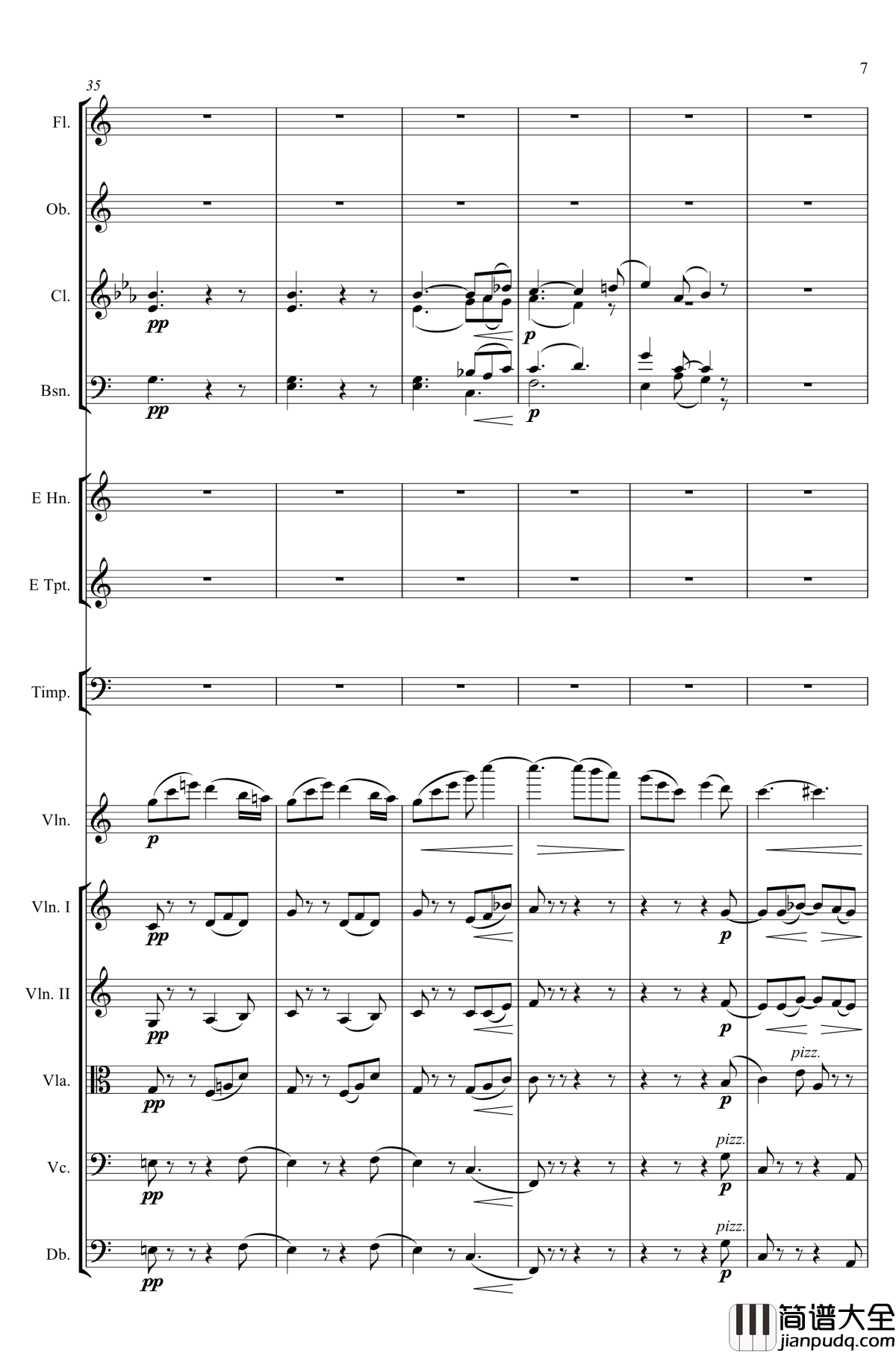 e小调小提琴协奏曲Op.64钢琴谱_第二乐章_Felix_Mendelssohn