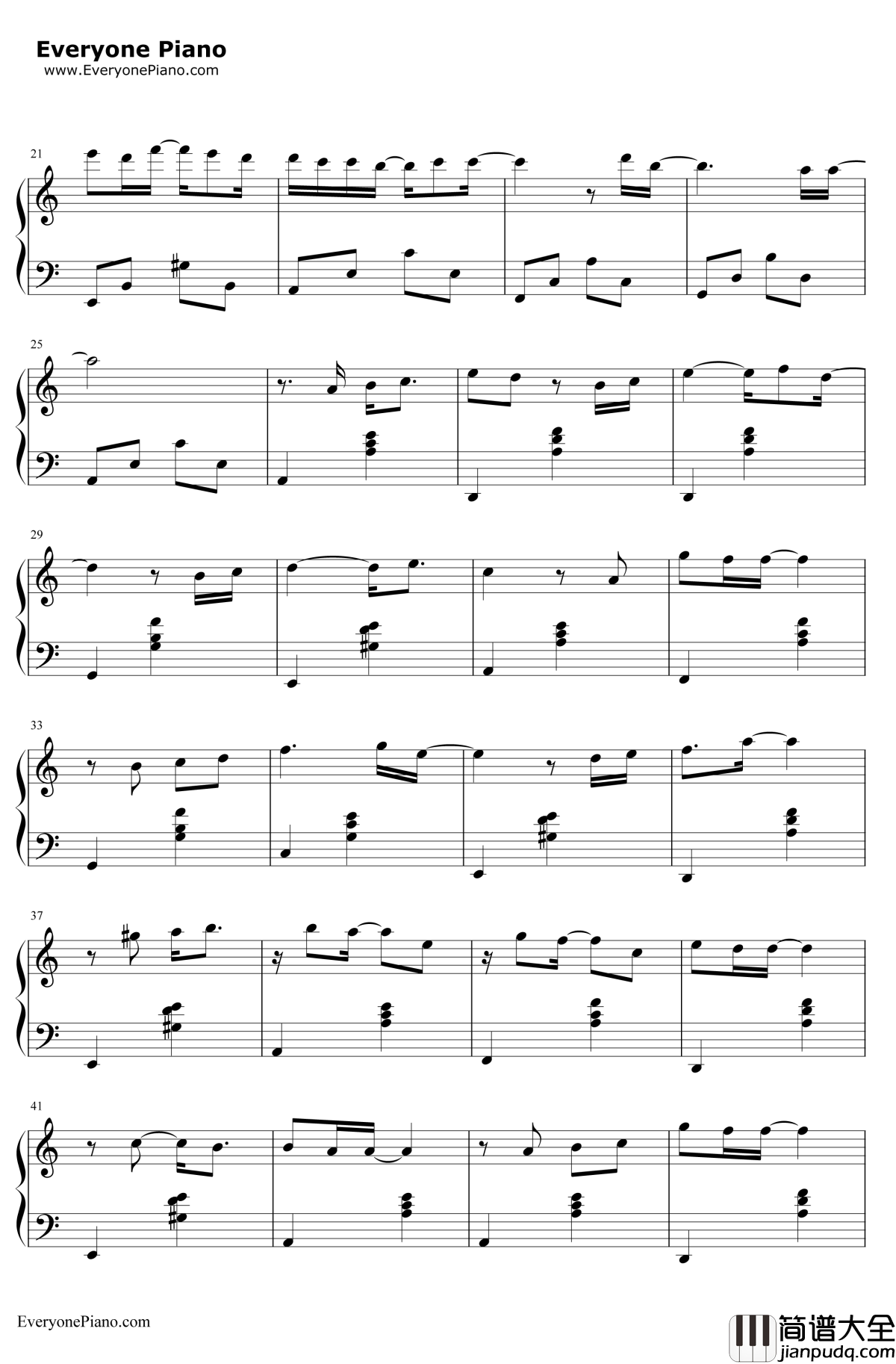 无法原谅钢琴谱_李佳璐_回家的诱惑片头曲