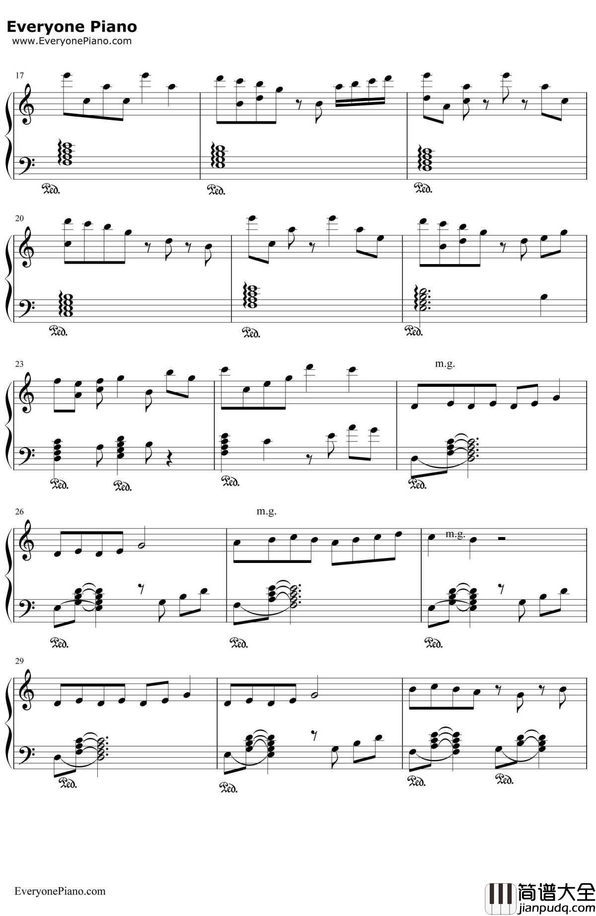 后悔之路钢琴谱_MapleStory_冒险岛MapleStoryBGM