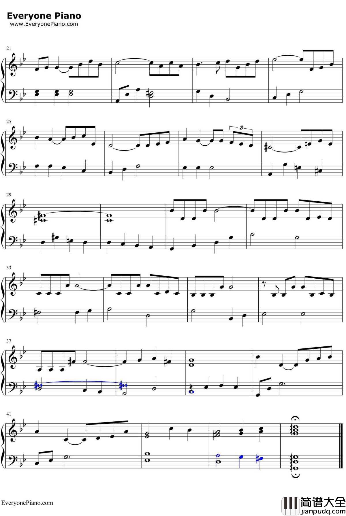 爱的故事钢琴谱_AndyWilliams_LoveStory