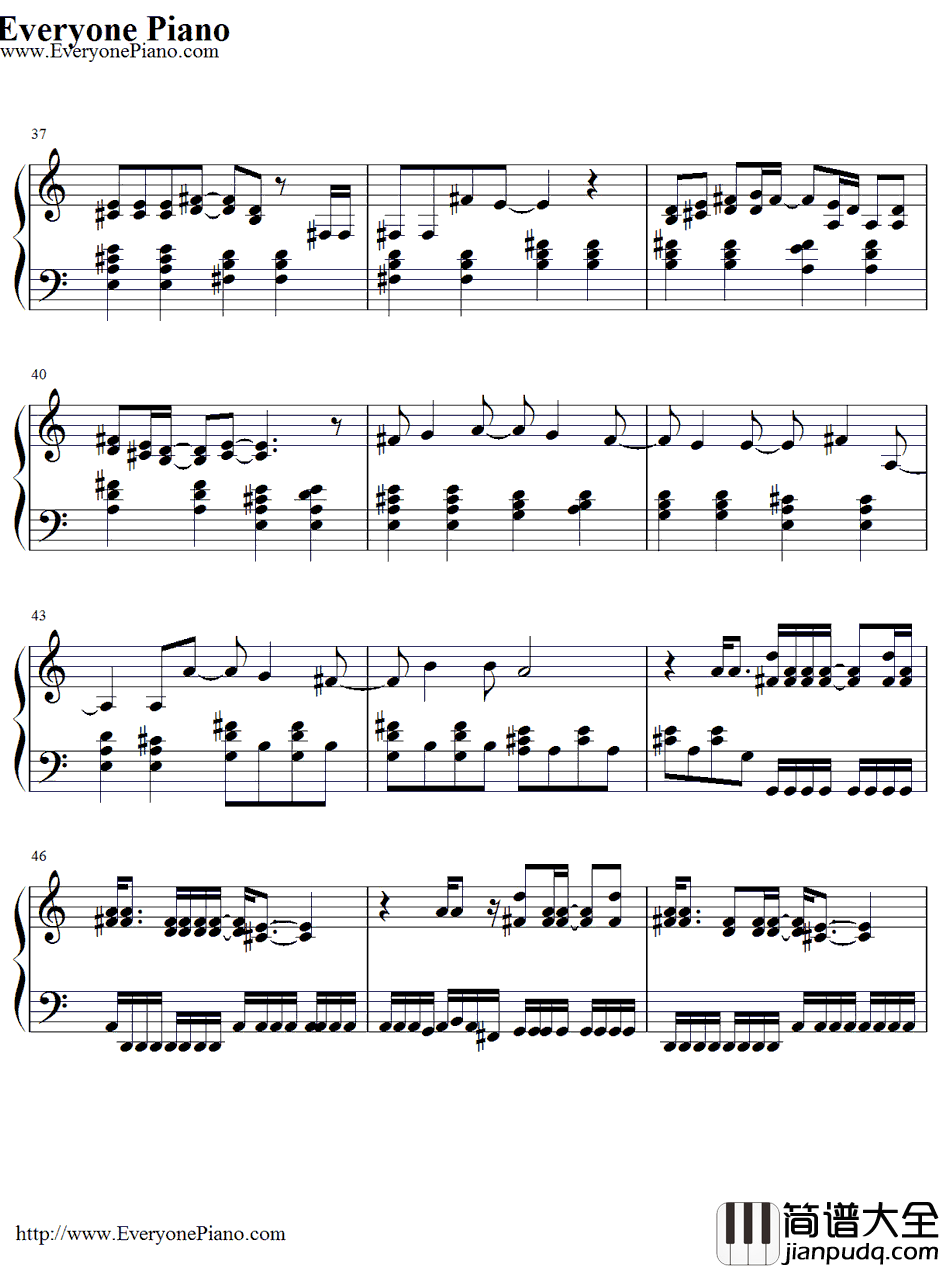 MyHappyEnding钢琴谱_AvrilLavigne