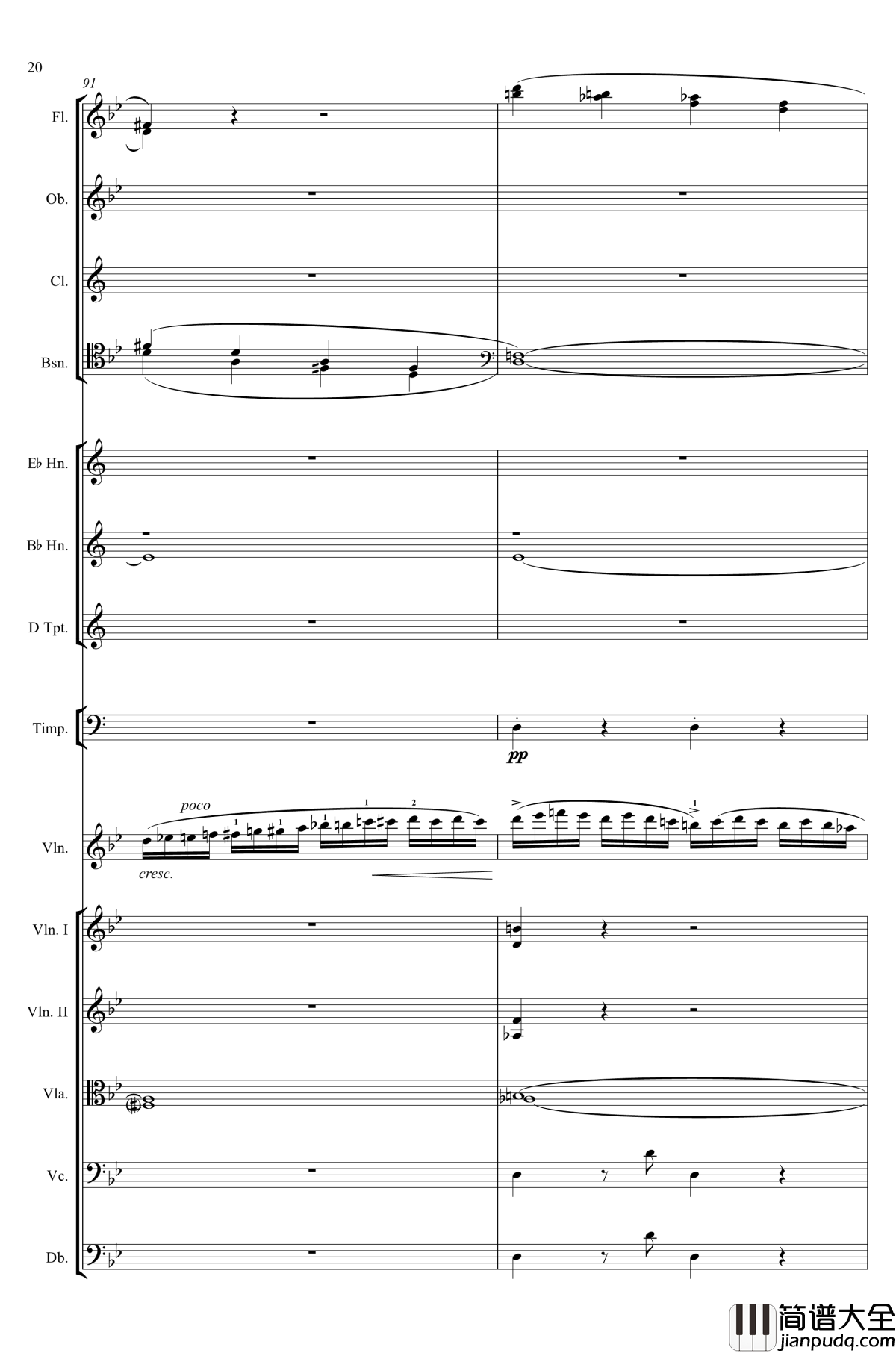 g小调第1小提琴协奏曲Op.26钢琴谱_第一乐章_Max_Bruch