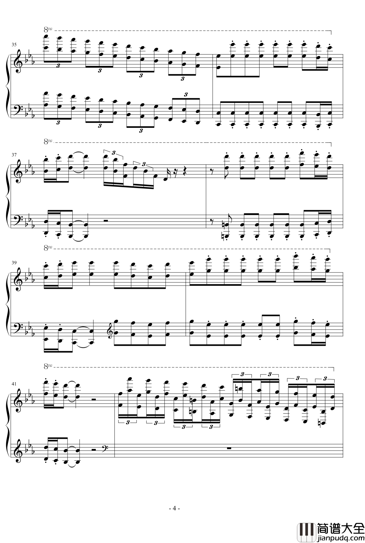 Huljic_Fiesta钢琴谱_Maksim_Mrvica_狂欢节_马克西姆__最接近原版_Maksim·Mrvica