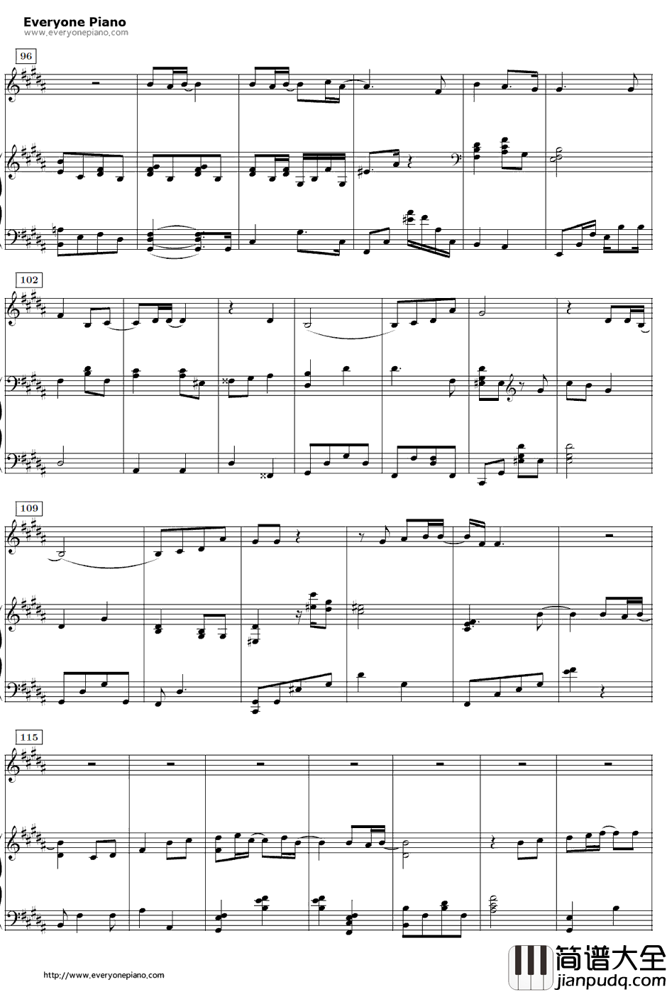 时の歌钢琴谱_手嶌葵_地海战记主题曲