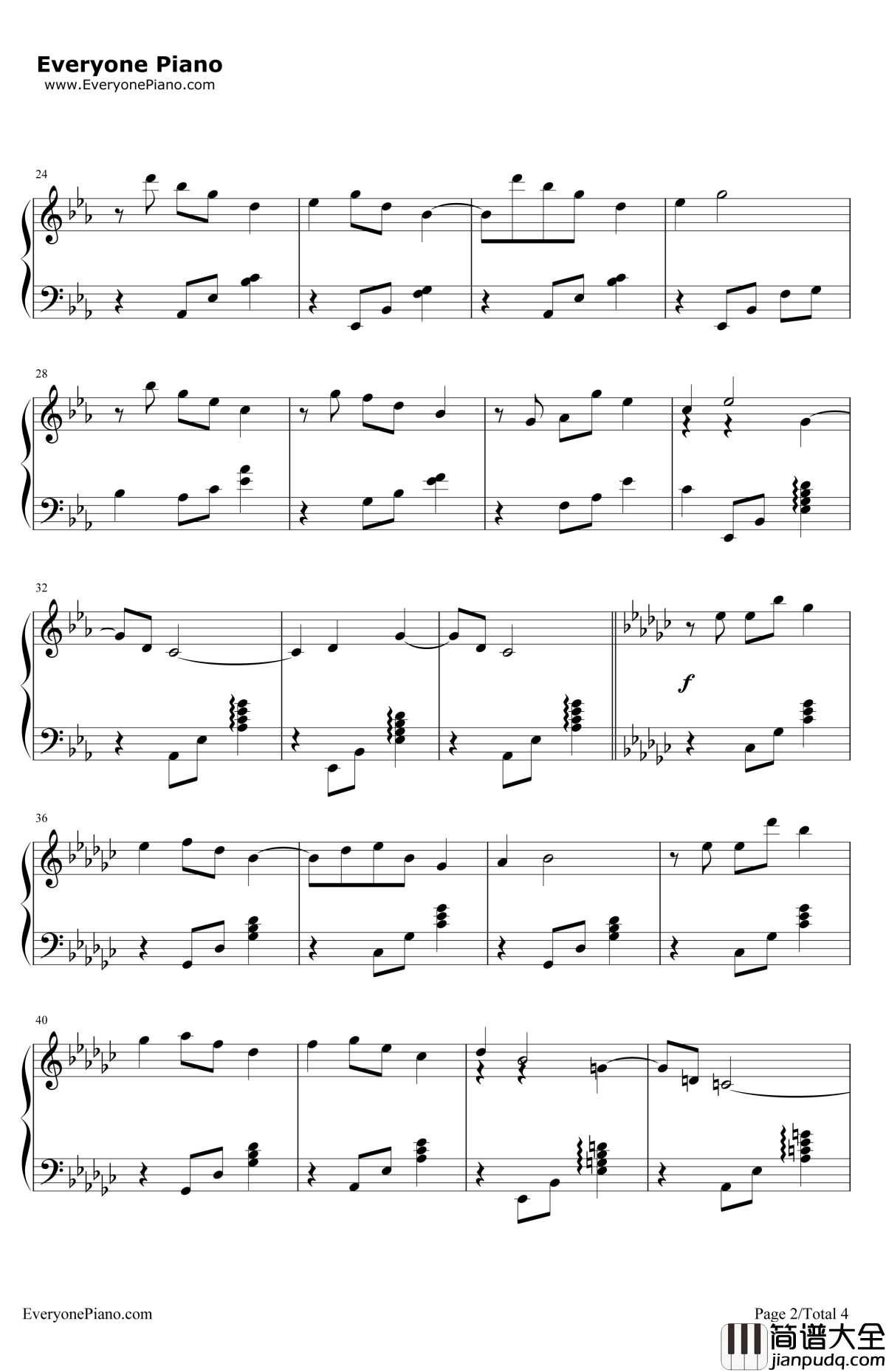 Papillon钢琴谱_神秘园(SecretGarden)_SongsfromaSecretGarden