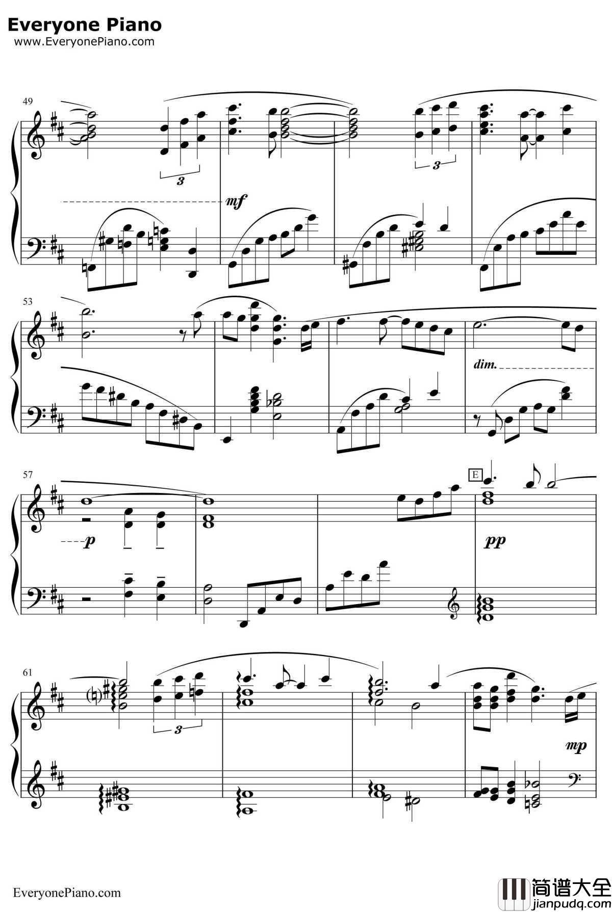 Eyes_On_Me钢琴谱_王菲__最终幻想8_主题曲