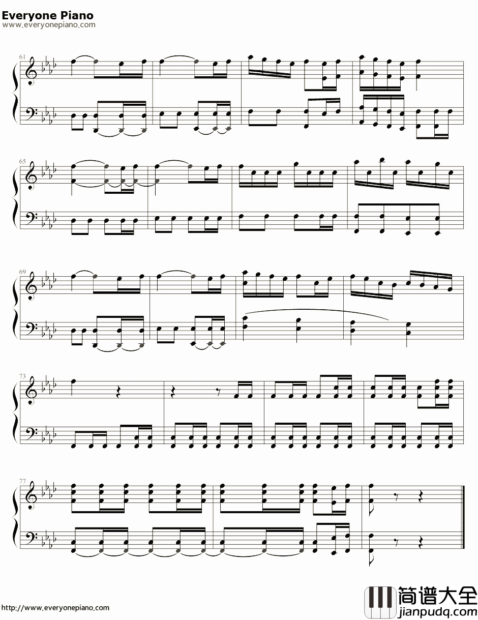 ツナ觉醒钢琴谱_未知_家庭教师插曲