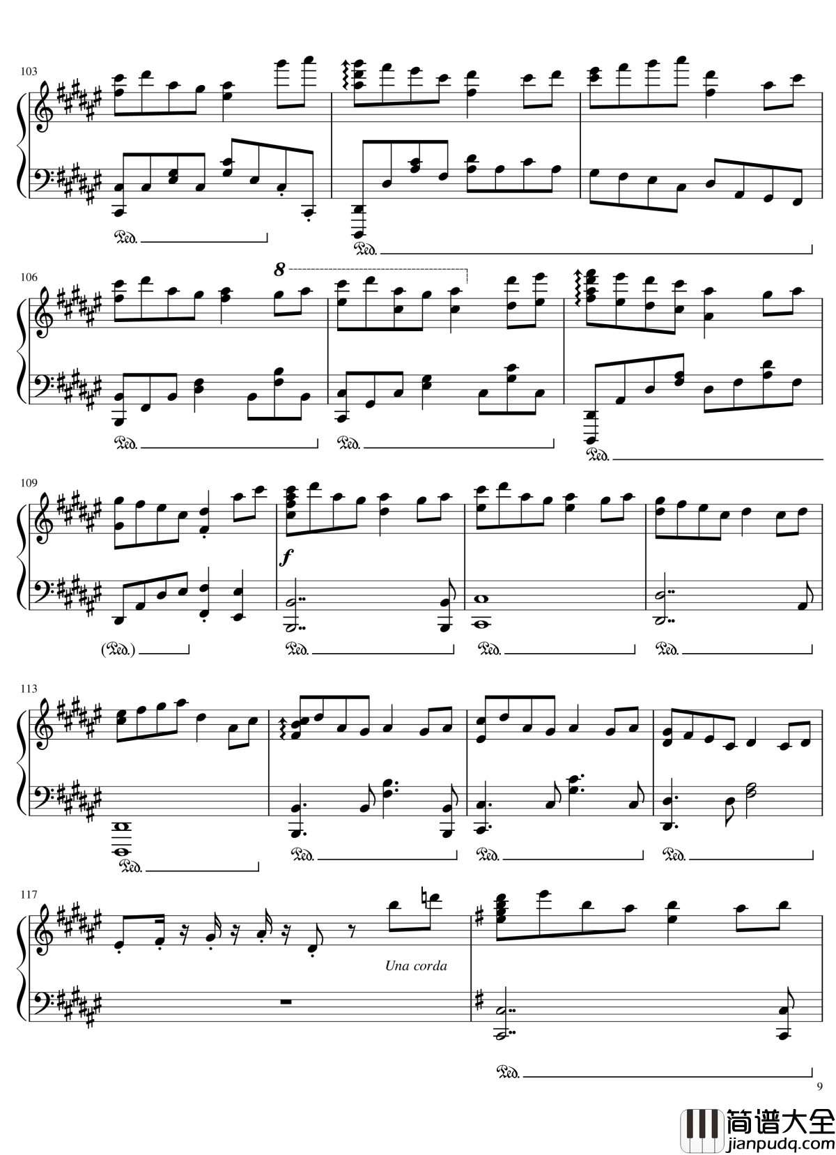 Bad_Apple!!钢琴谱_东方同人音乐_东方project