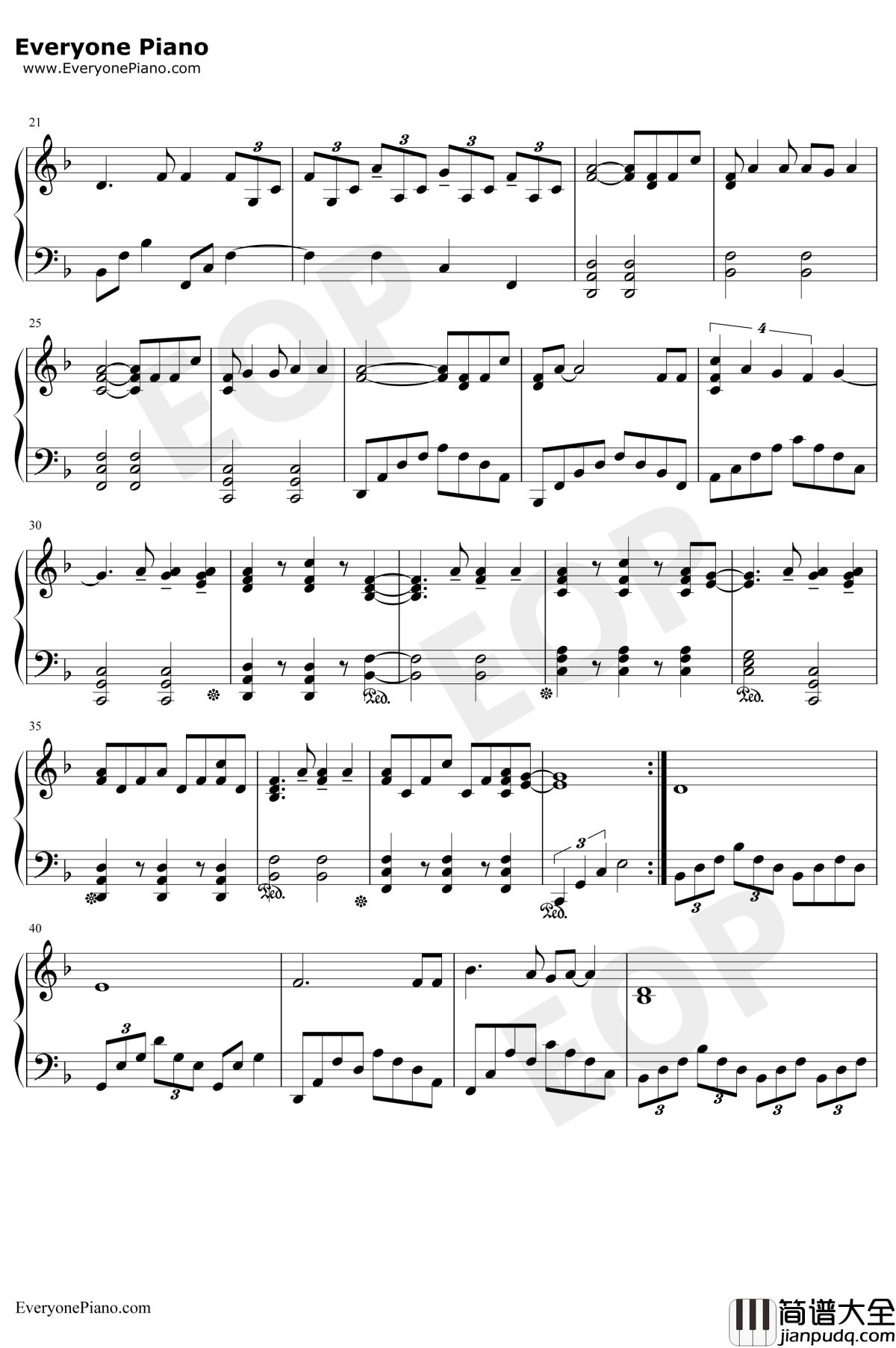 Head_Above_Water钢琴谱_Avril_Lavigne