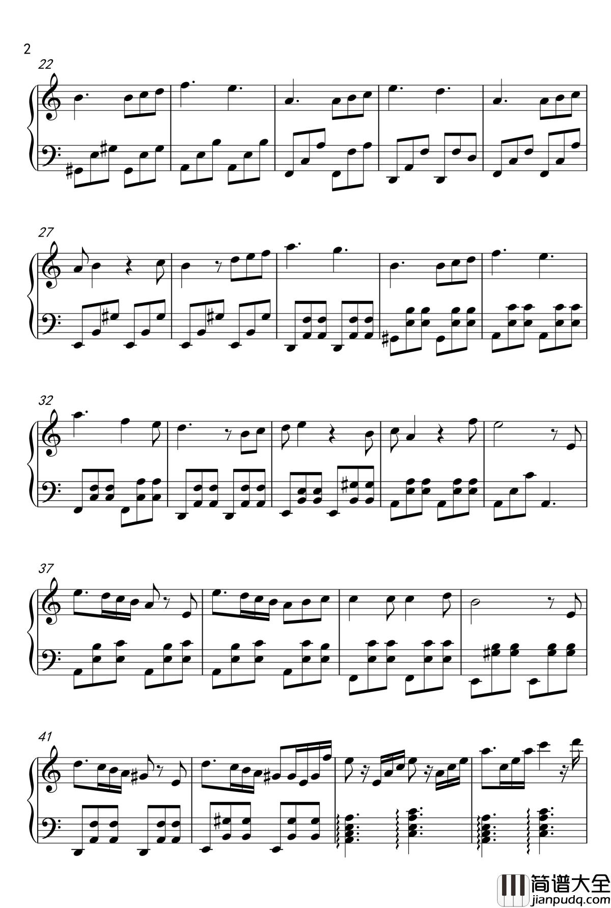 电影花样年华主题曲钢琴谱_花样年华