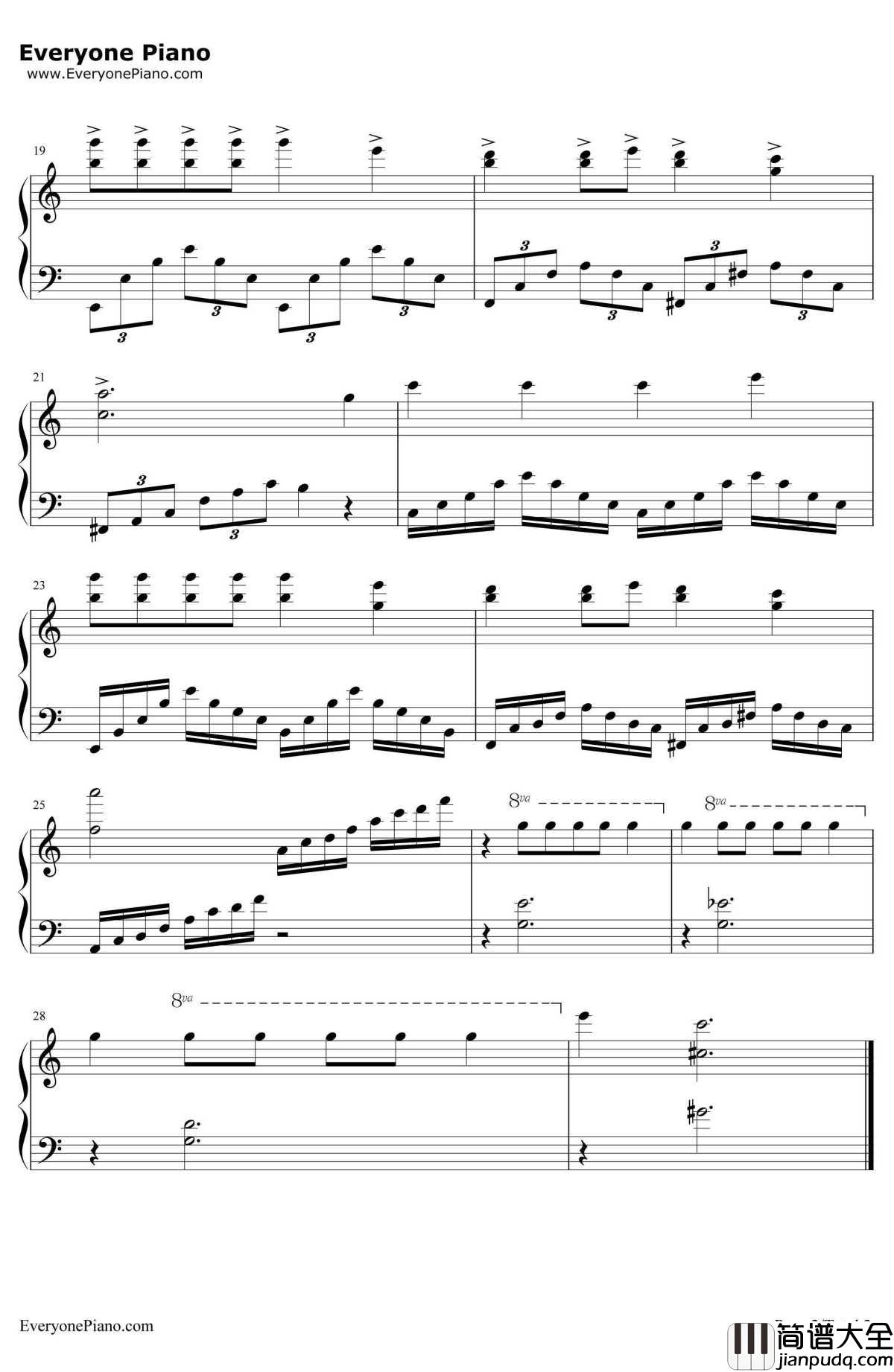 问候歌钢琴谱_罗志祥_简单版__转角遇到爱_插曲