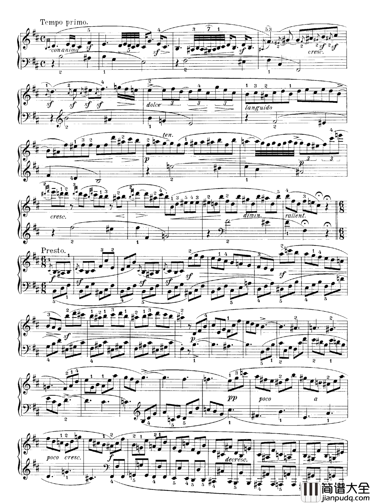 b小调钢琴奏鸣曲Op.40No.2钢琴谱_克莱门蒂