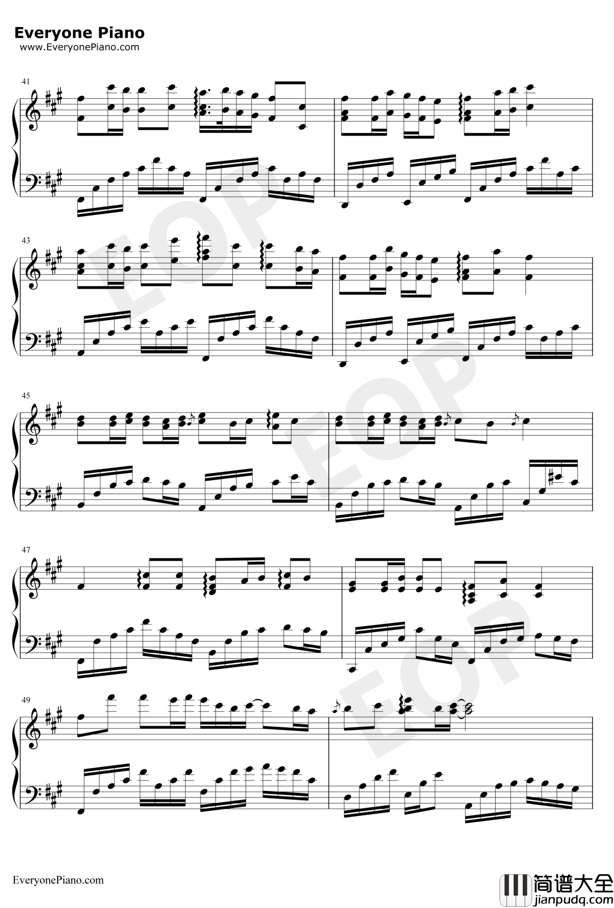 天涯钢琴谱_任贤齐_笑傲江湖片尾曲