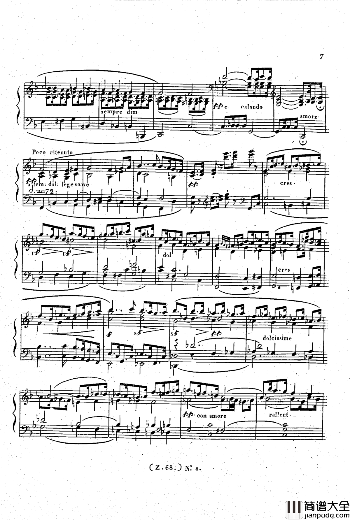 _d小调第六钢琴奏鸣曲_Op.124钢琴谱_车尔尼_Czerny