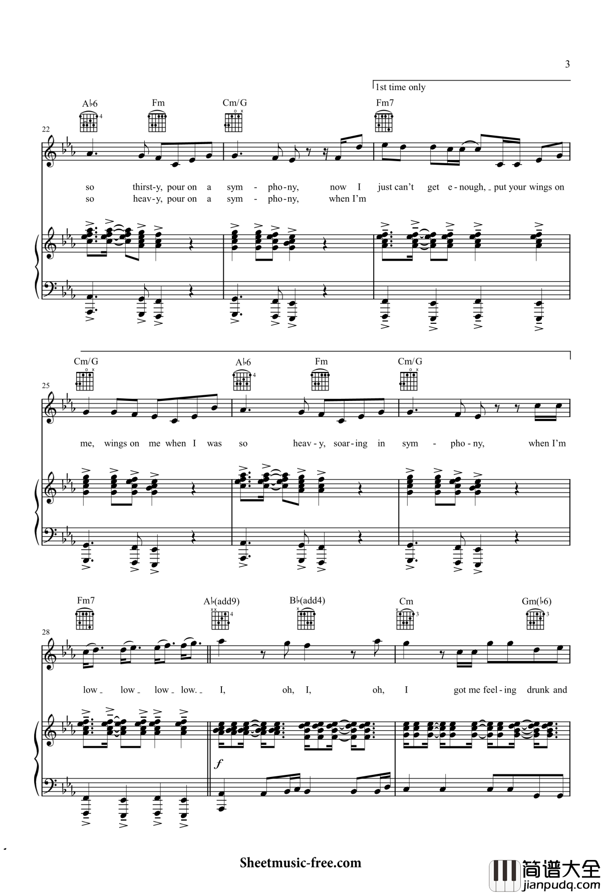 hymn_for_the_weekend钢琴谱_coldplay