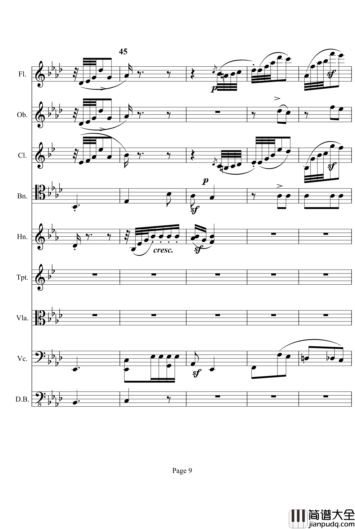 奏鸣曲之交响钢琴谱_第12首_Ⅰ_贝多芬_beethoven