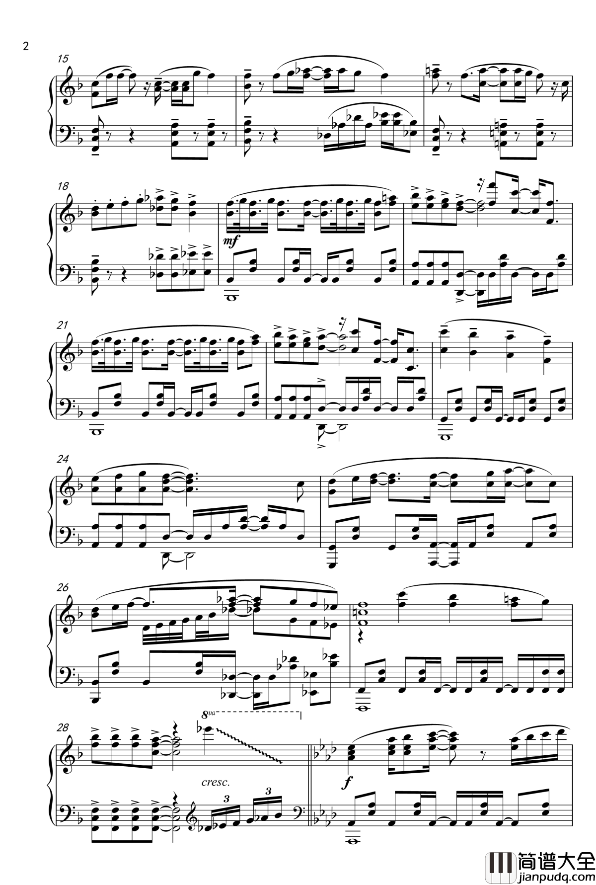 僕たちはひとつの光_钢琴谱_剧场版_Piano_Arange_Ver.Lovelive!