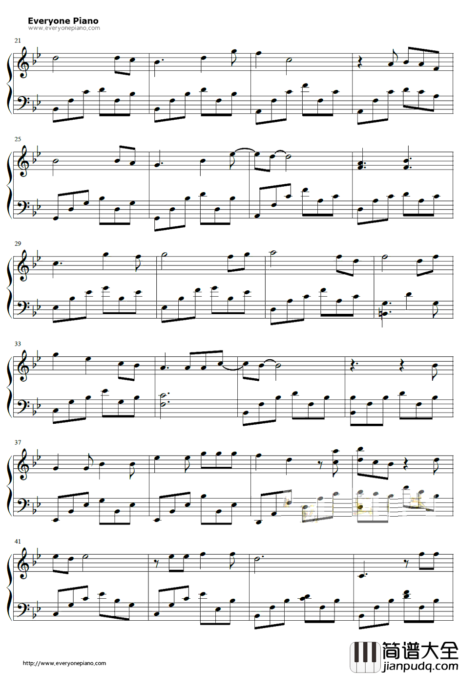 后会无期钢琴谱_G.E.M.邓紫棋_后会无期主题曲