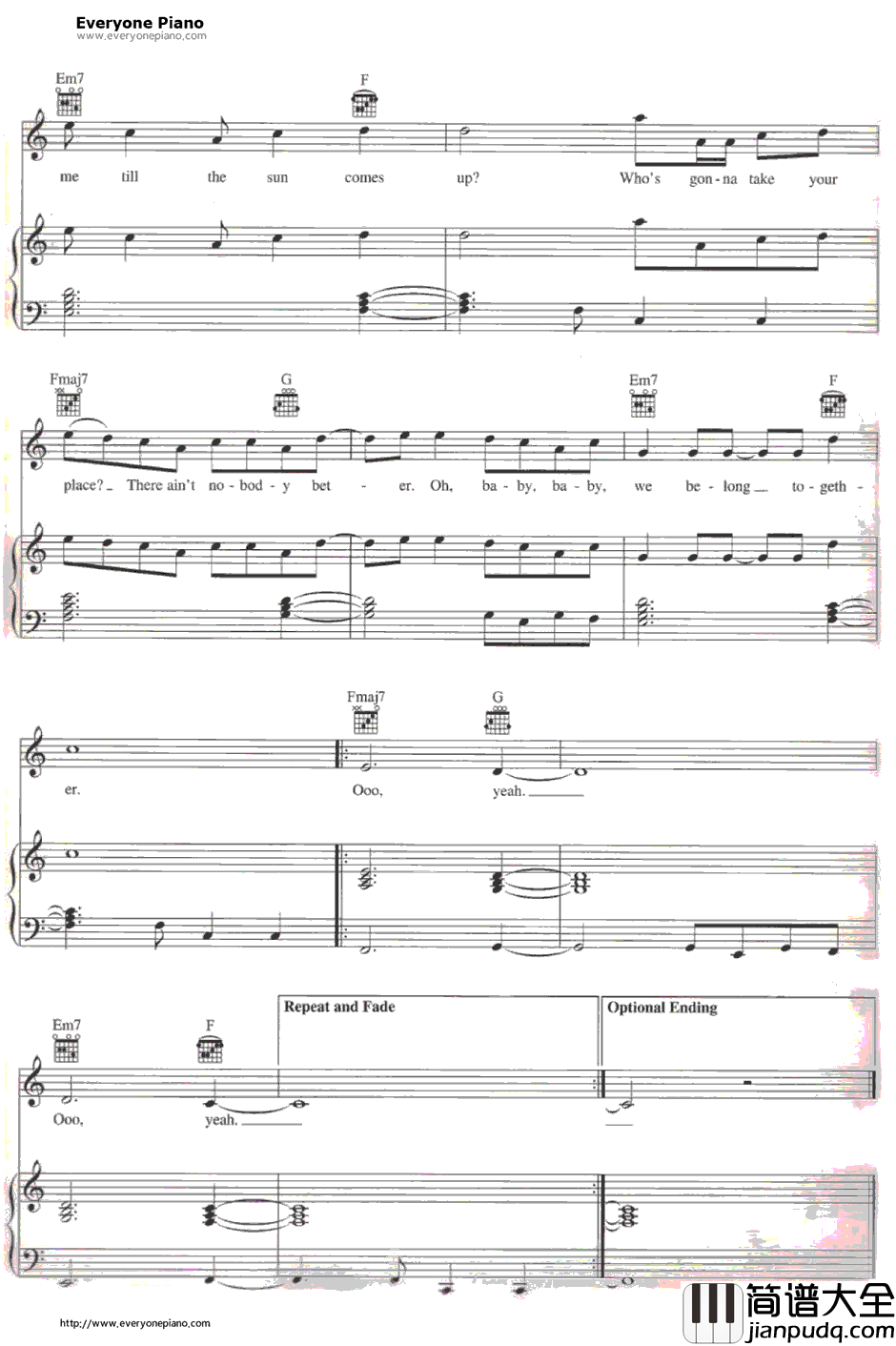 We_Belong_Together钢琴谱_MariahCarey