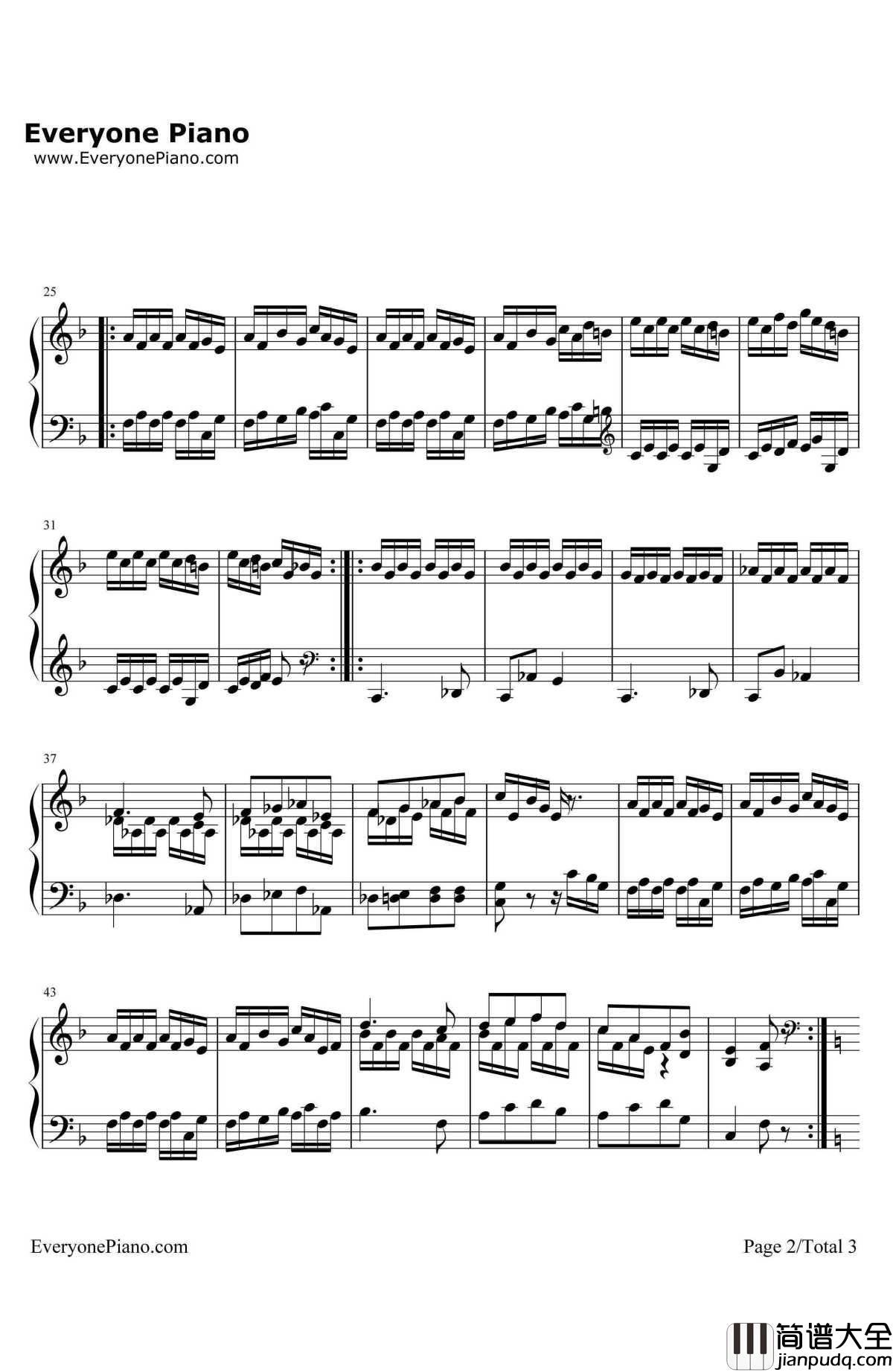 圣诞老人钢琴谱_舒曼Schumann