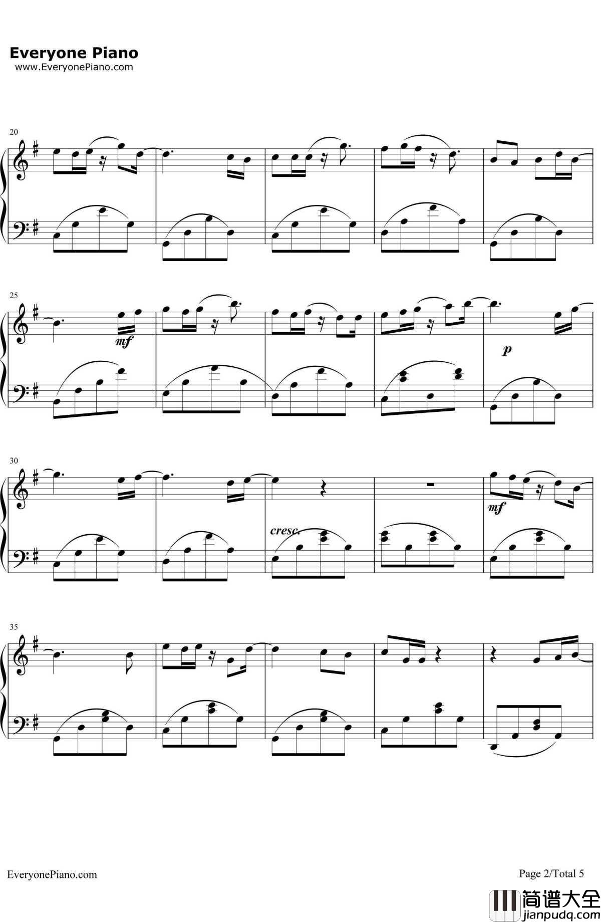 One_Night钢琴谱_加贺谷玲_银河铁道之夜主题曲