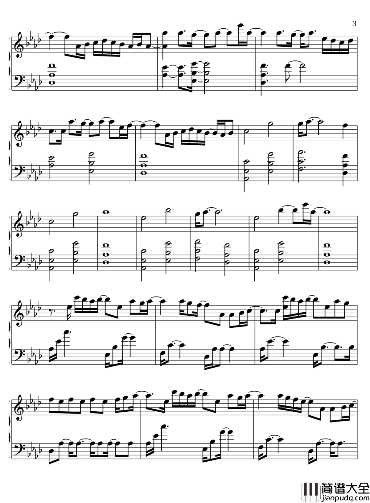 Piano_Score_in_A_Flat_钢琴谱_N_025_relaxdaily