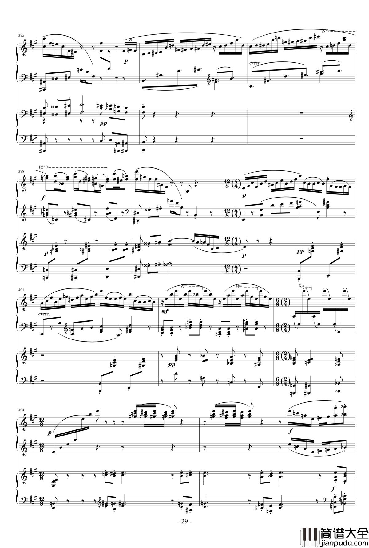拉赫玛尼诺夫第一钢琴协奏曲_Op.1钢琴谱_拉赫马尼若夫