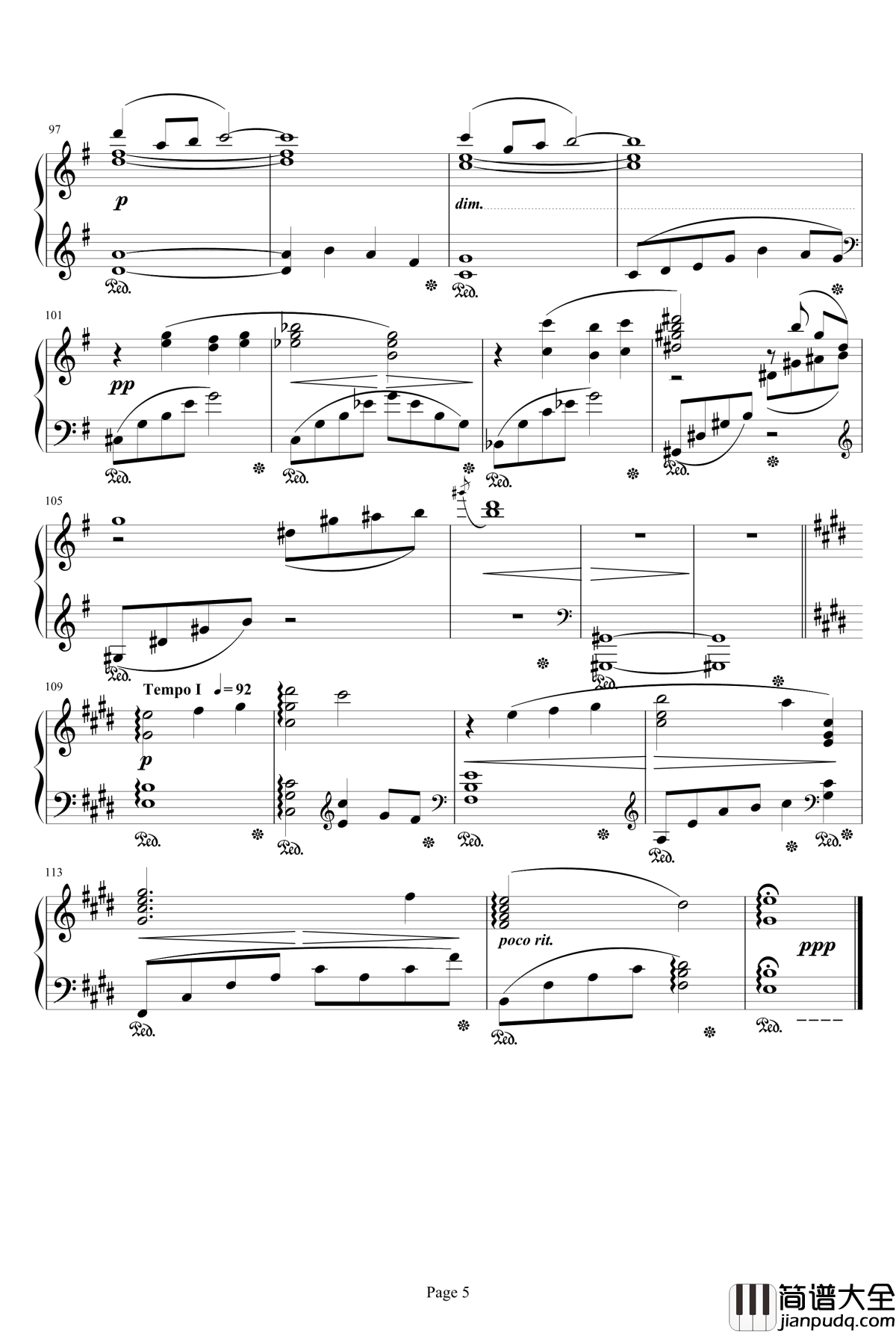 Main_Theme_of_Final_Fantasy_VII钢琴谱_最终幻想
