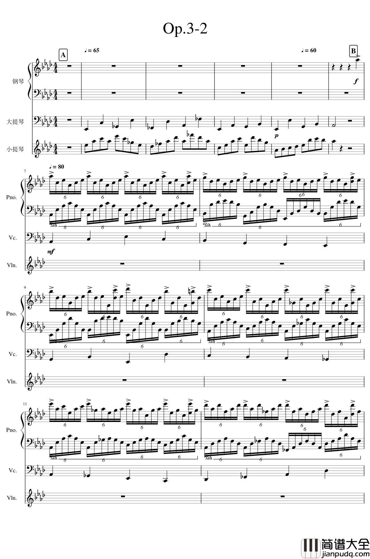 Op.3_2钢琴谱_年老色衰_SunnyAK47