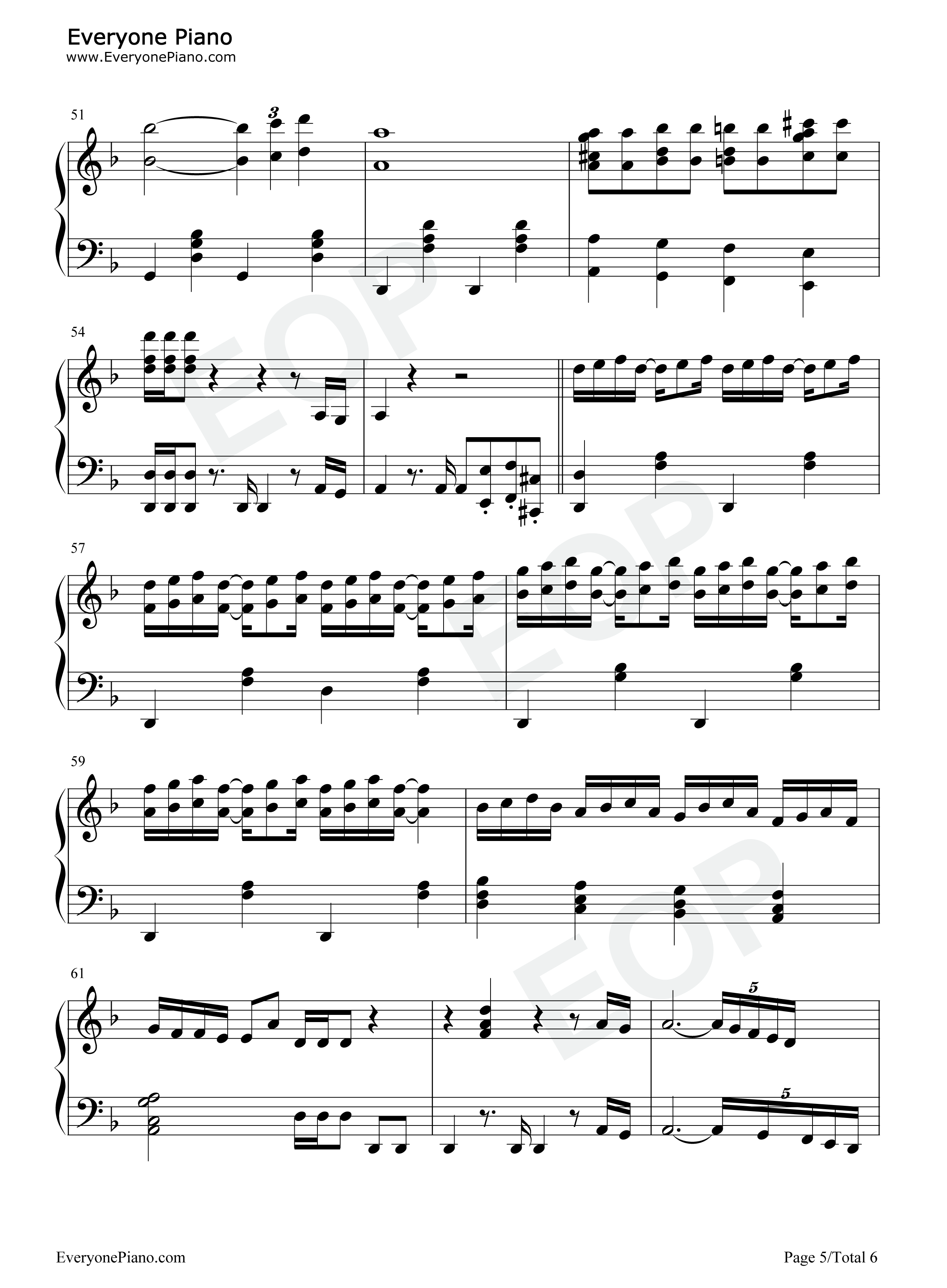 托卡塔曲钢琴谱_巴赫