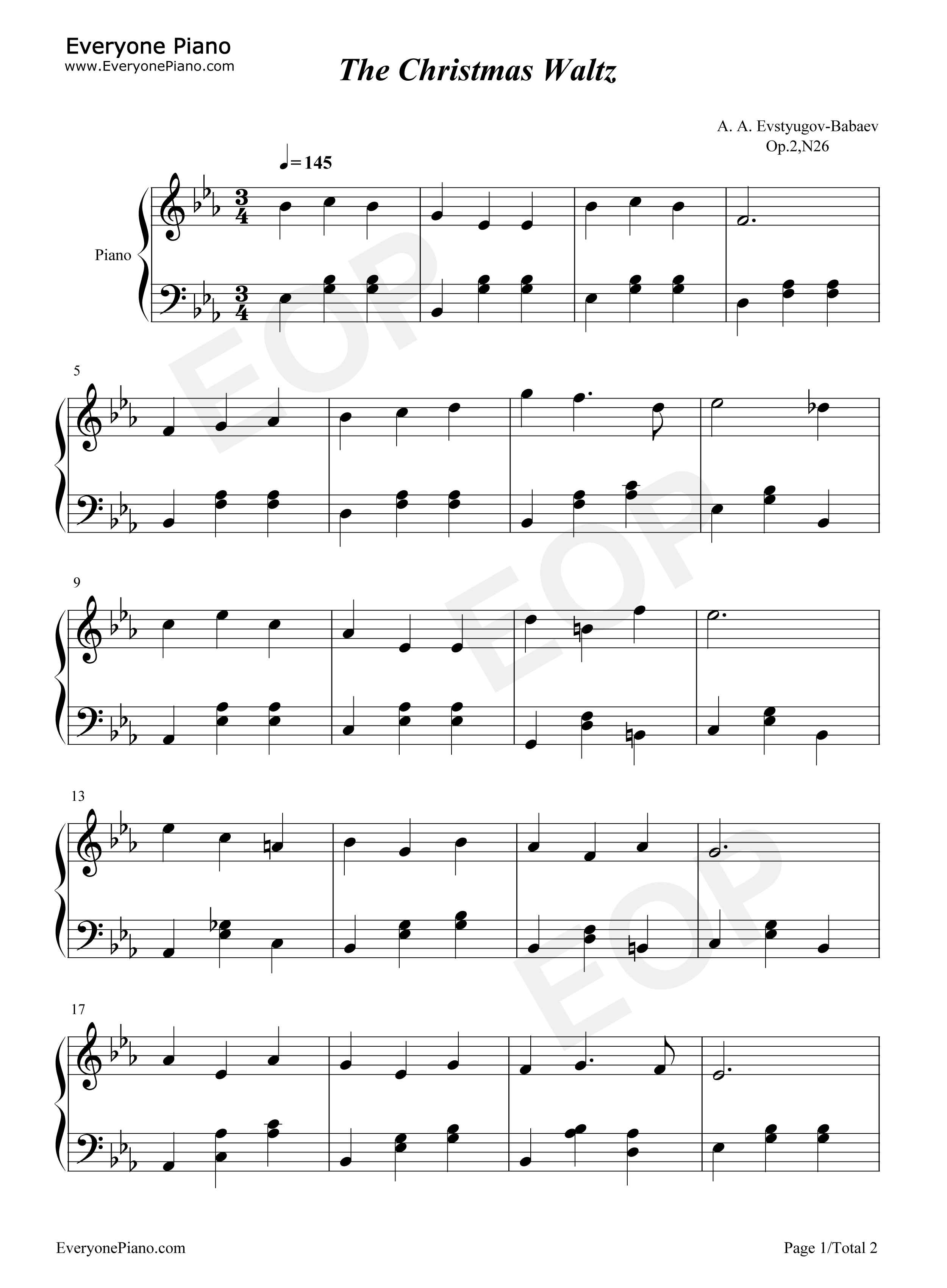 The_Christmas_Waltz钢琴谱_Frank_Sinatra