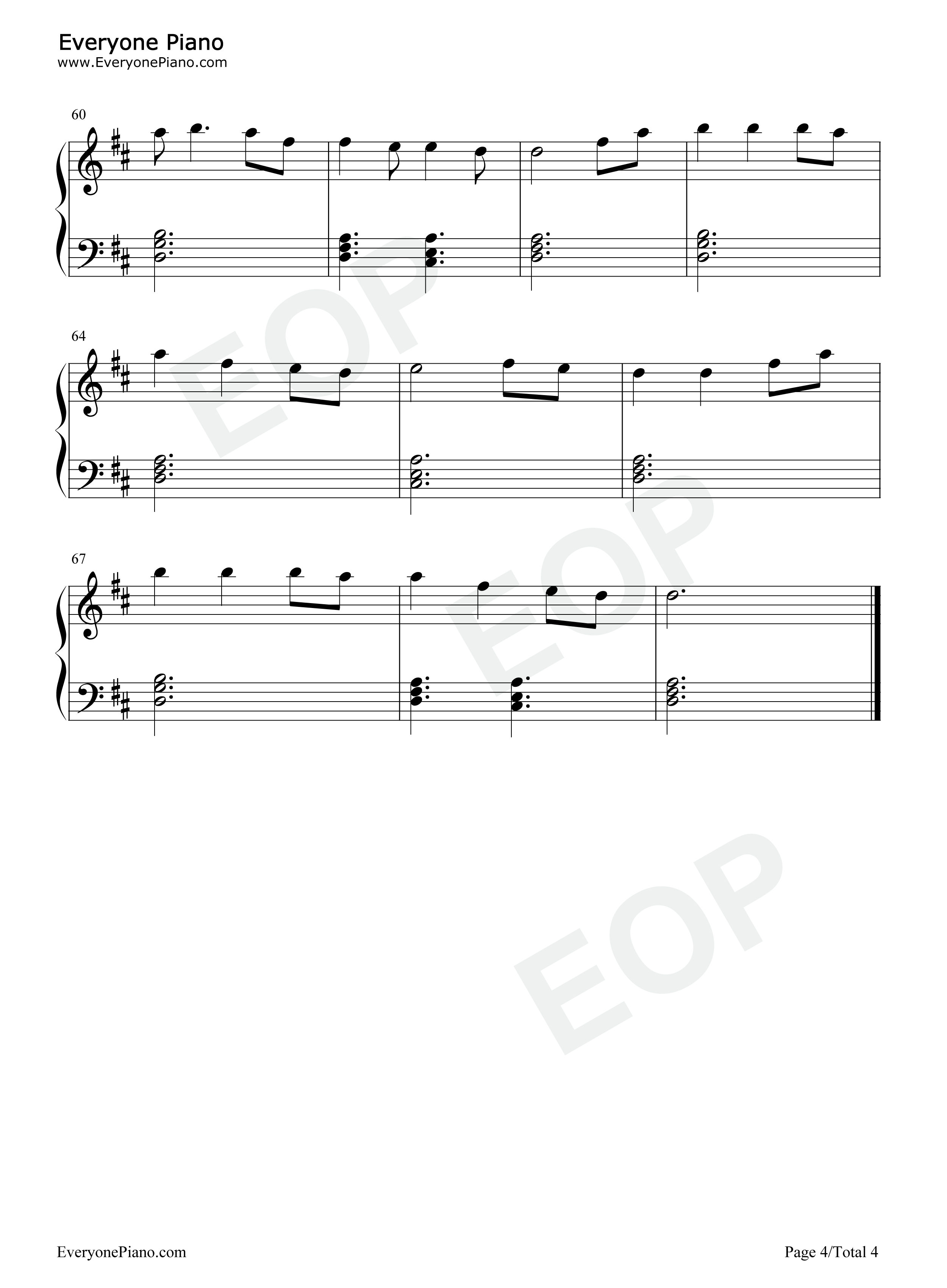 Touch_the_Sky钢琴谱_Julie_Fowlis