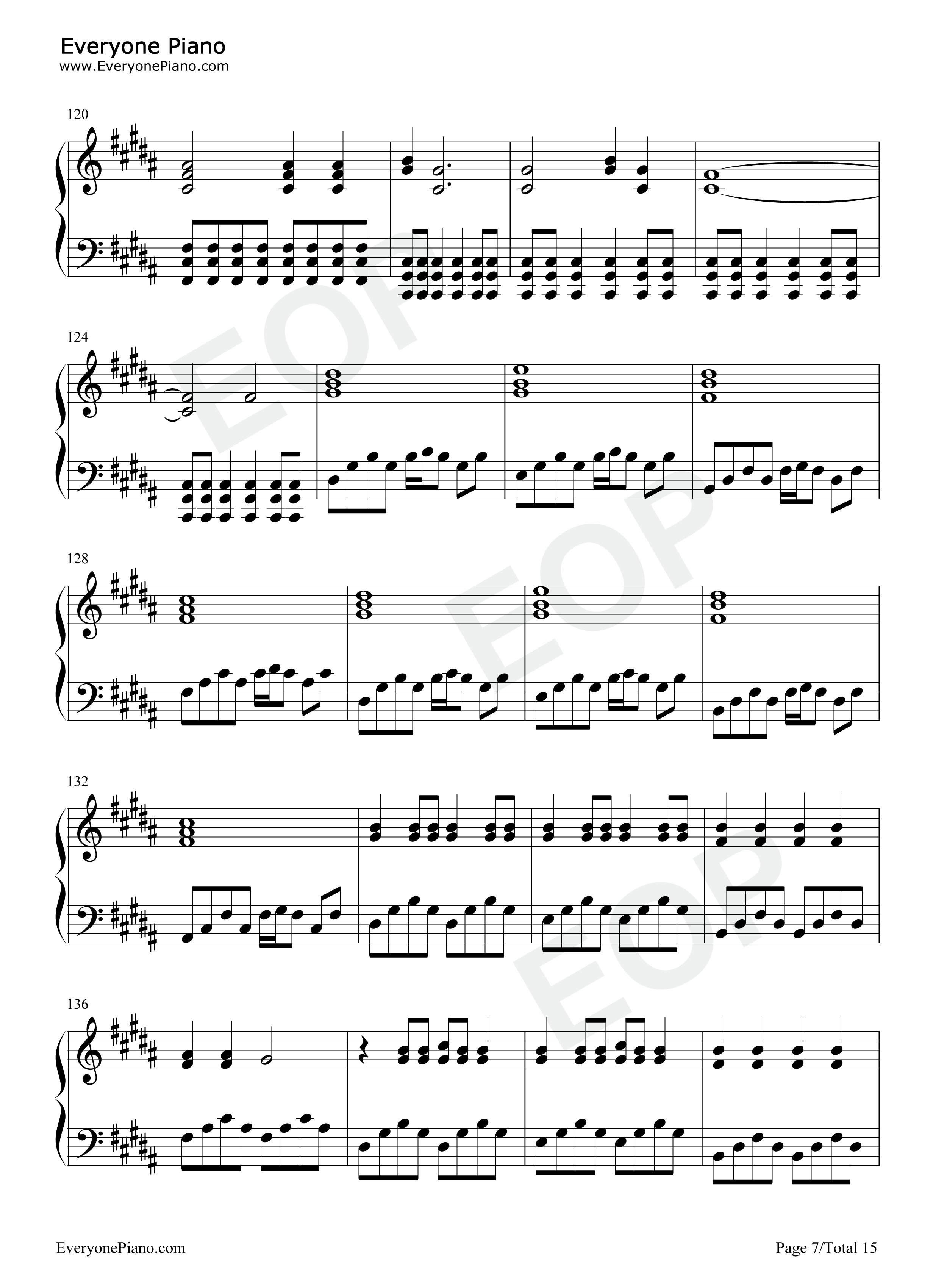 Snow_Hey_Oh钢琴谱_Red_Hot_Chili_Peppers