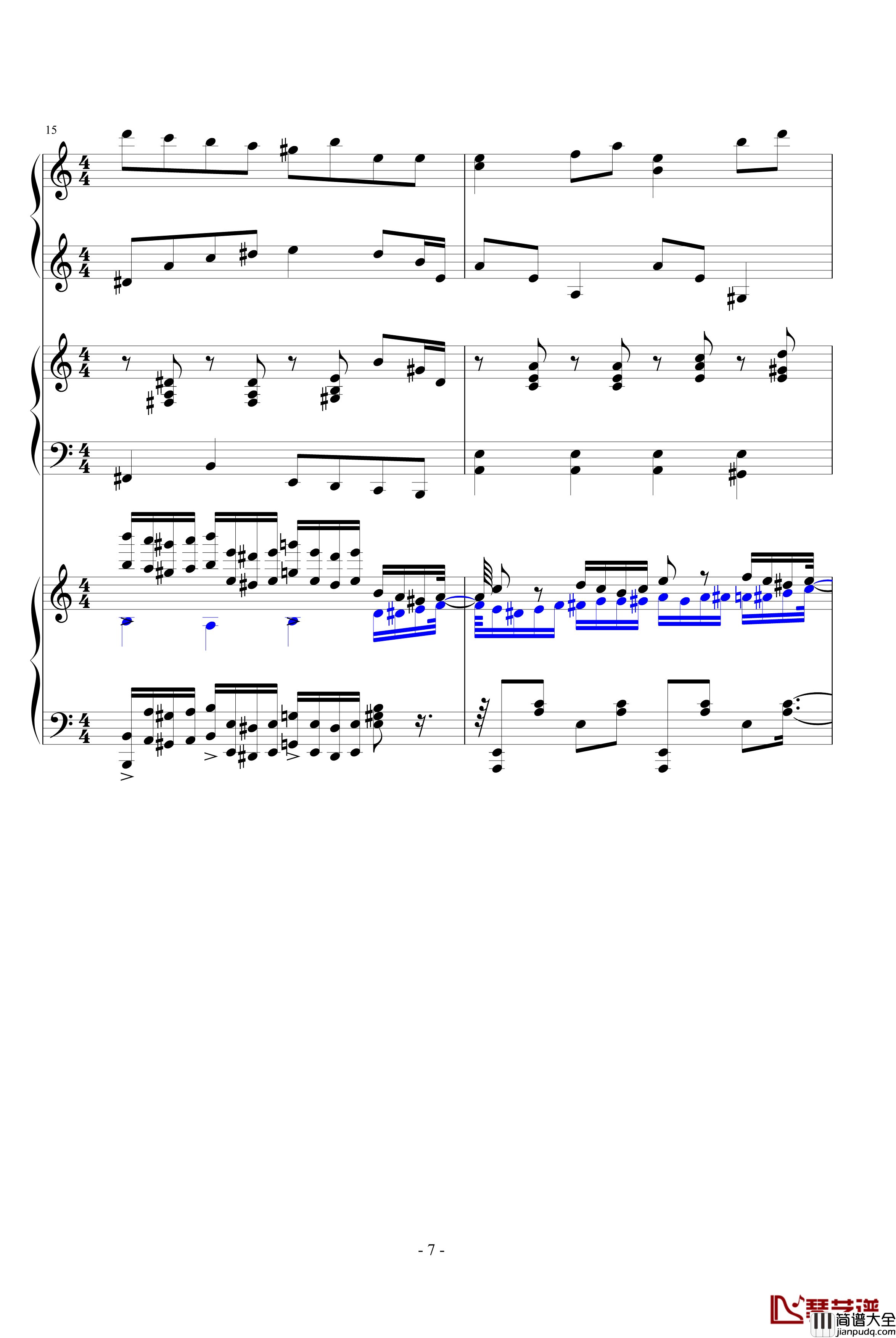 土耳其圣少女领域钢琴谱_进行曲_重修_莫扎特