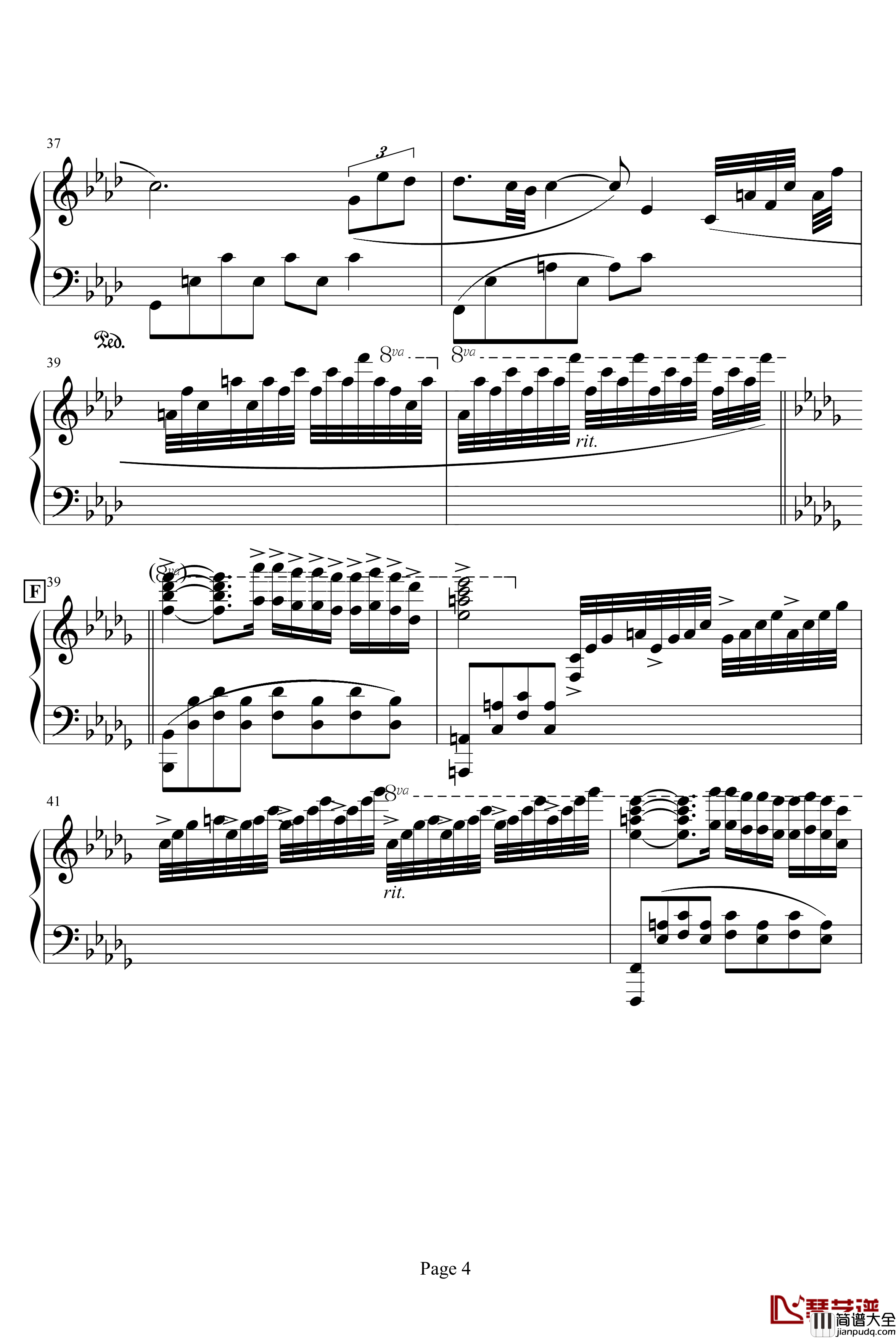 秋日私语钢琴谱_绝望メ前奏曲_克莱德曼