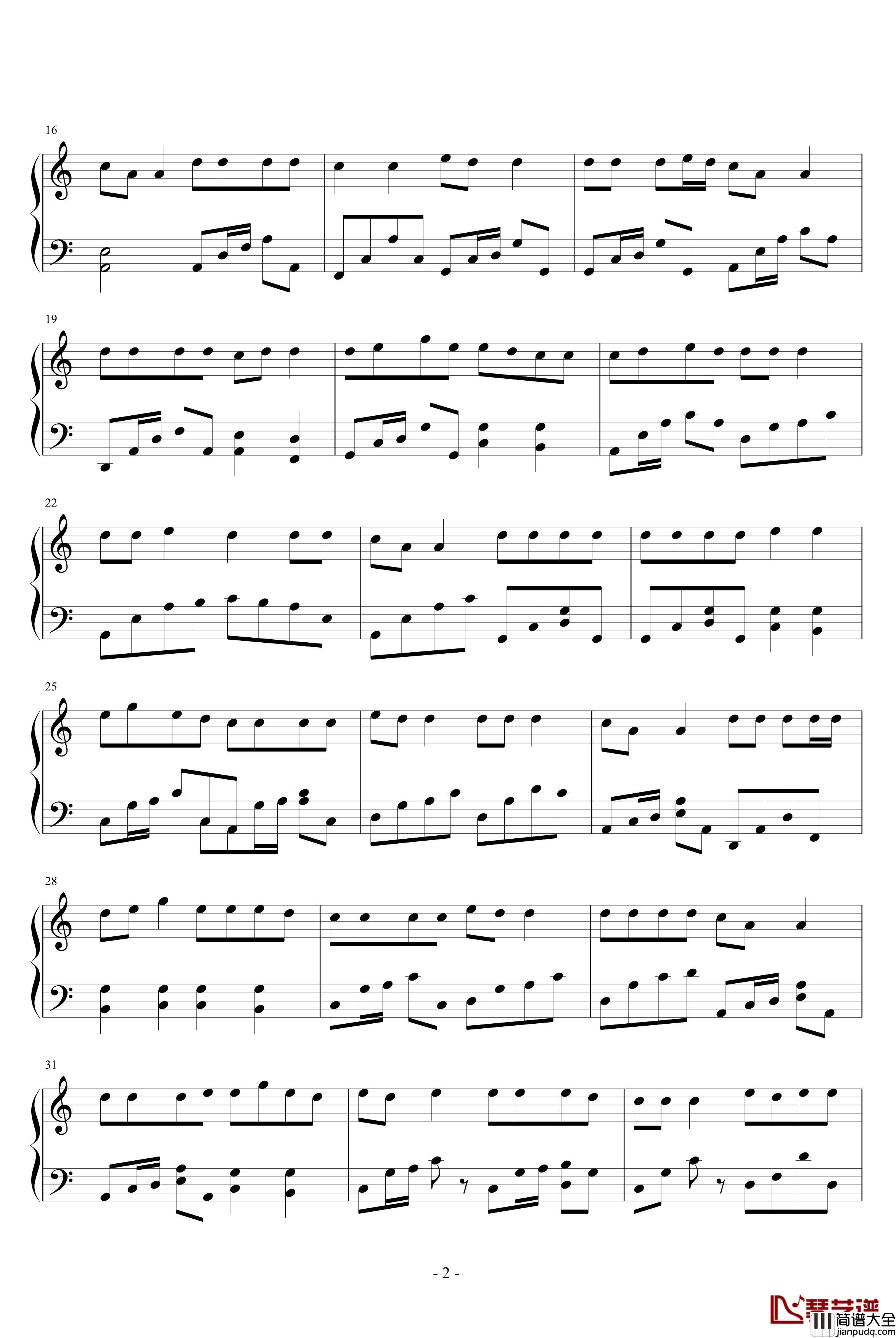 大悲咒钢琴谱_中国名曲
