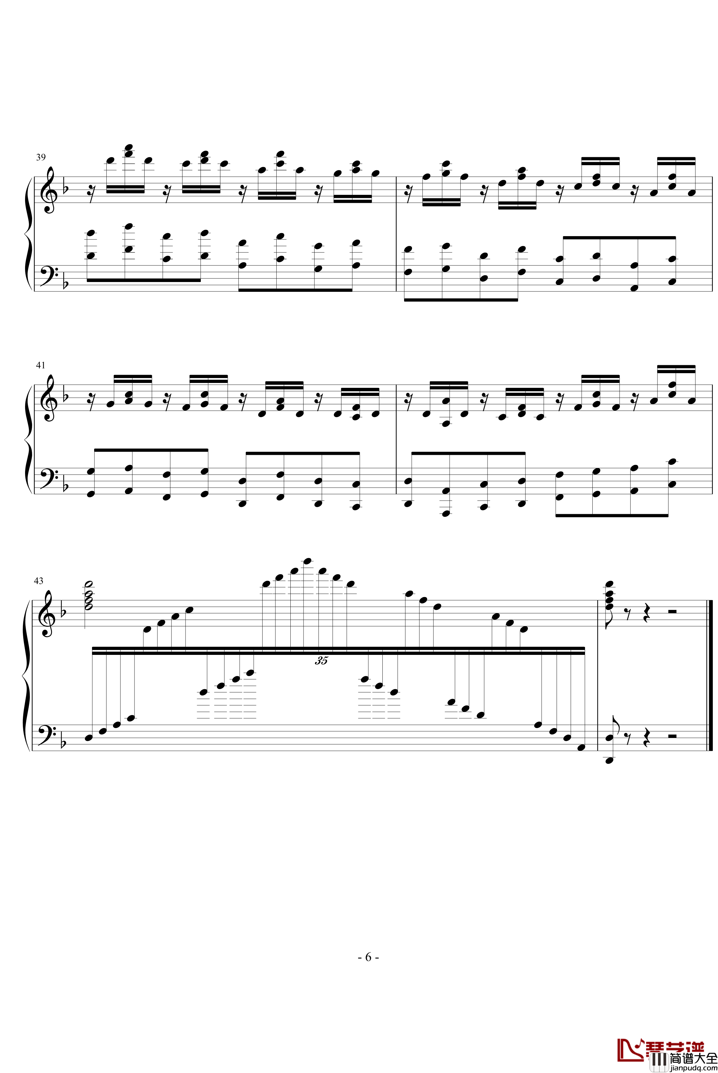 钢琴伴奏即兴练习曲3钢琴谱_田献