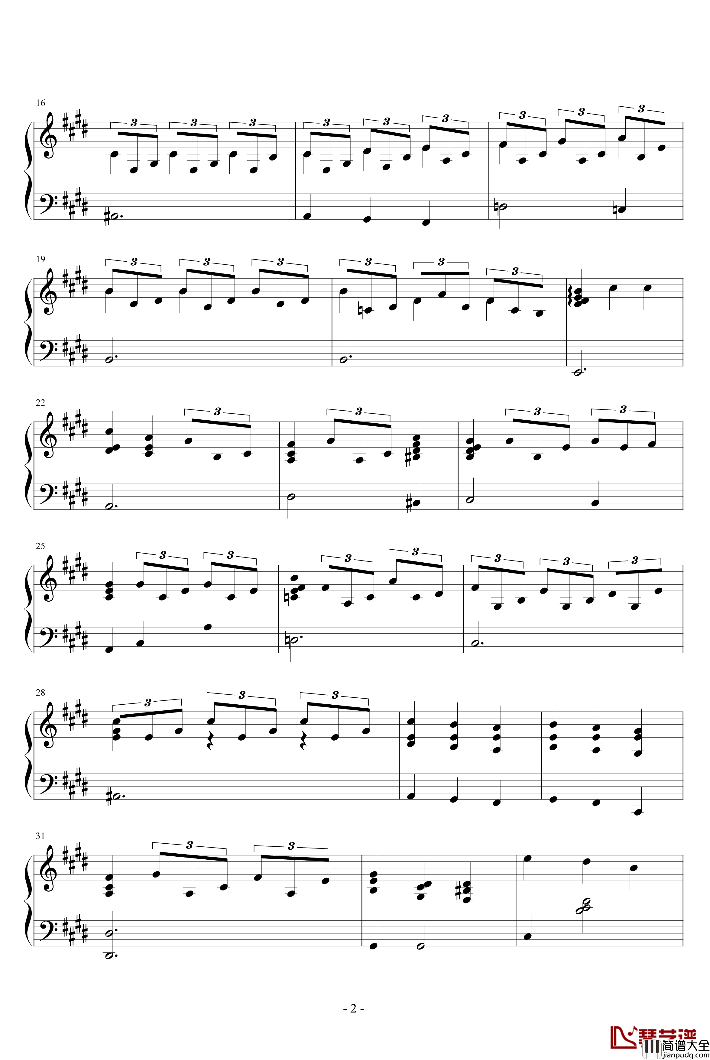 Sunday钢琴谱_joe_hisaishi