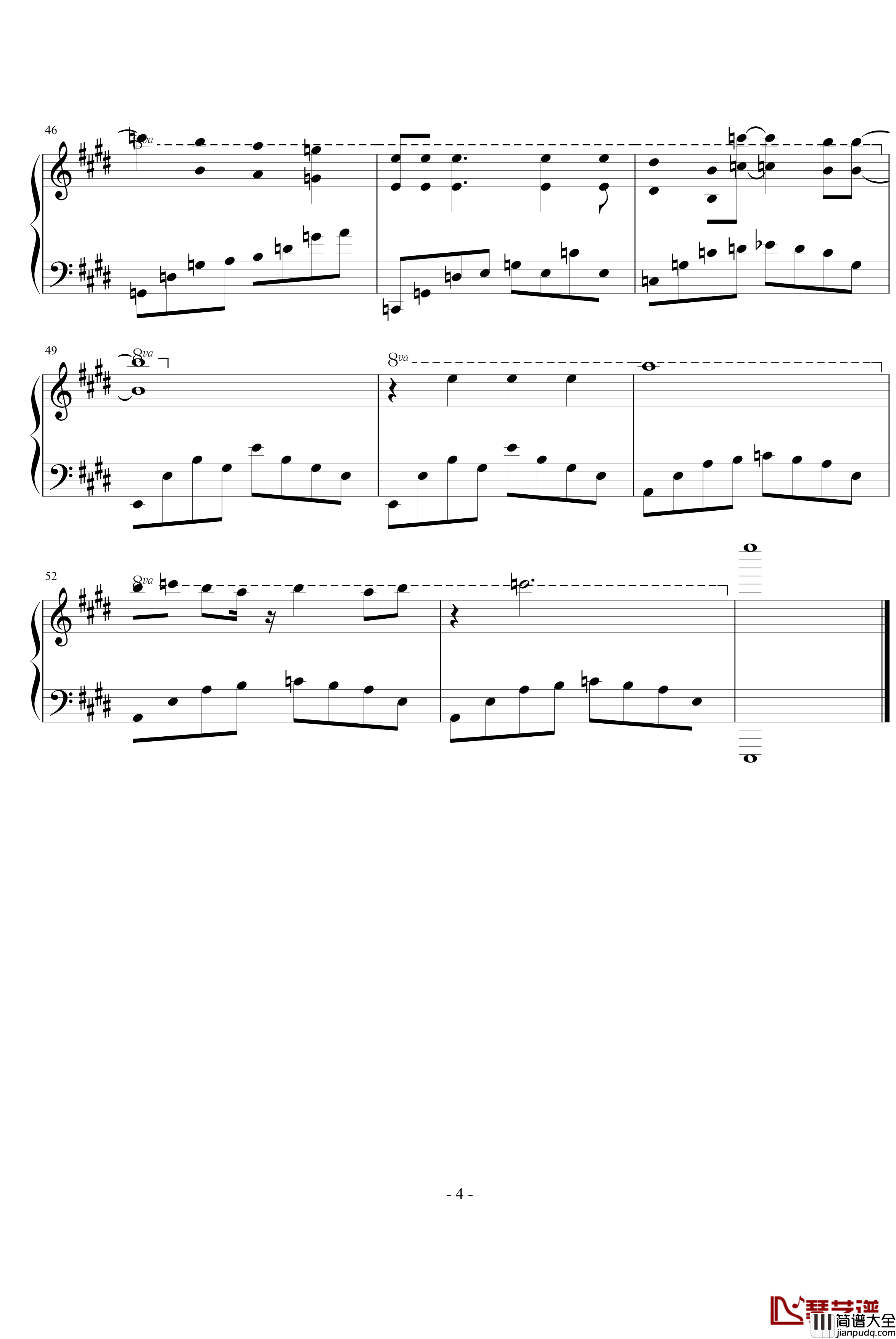 Uintended钢琴谱_欧美经典_最经典的英文曲