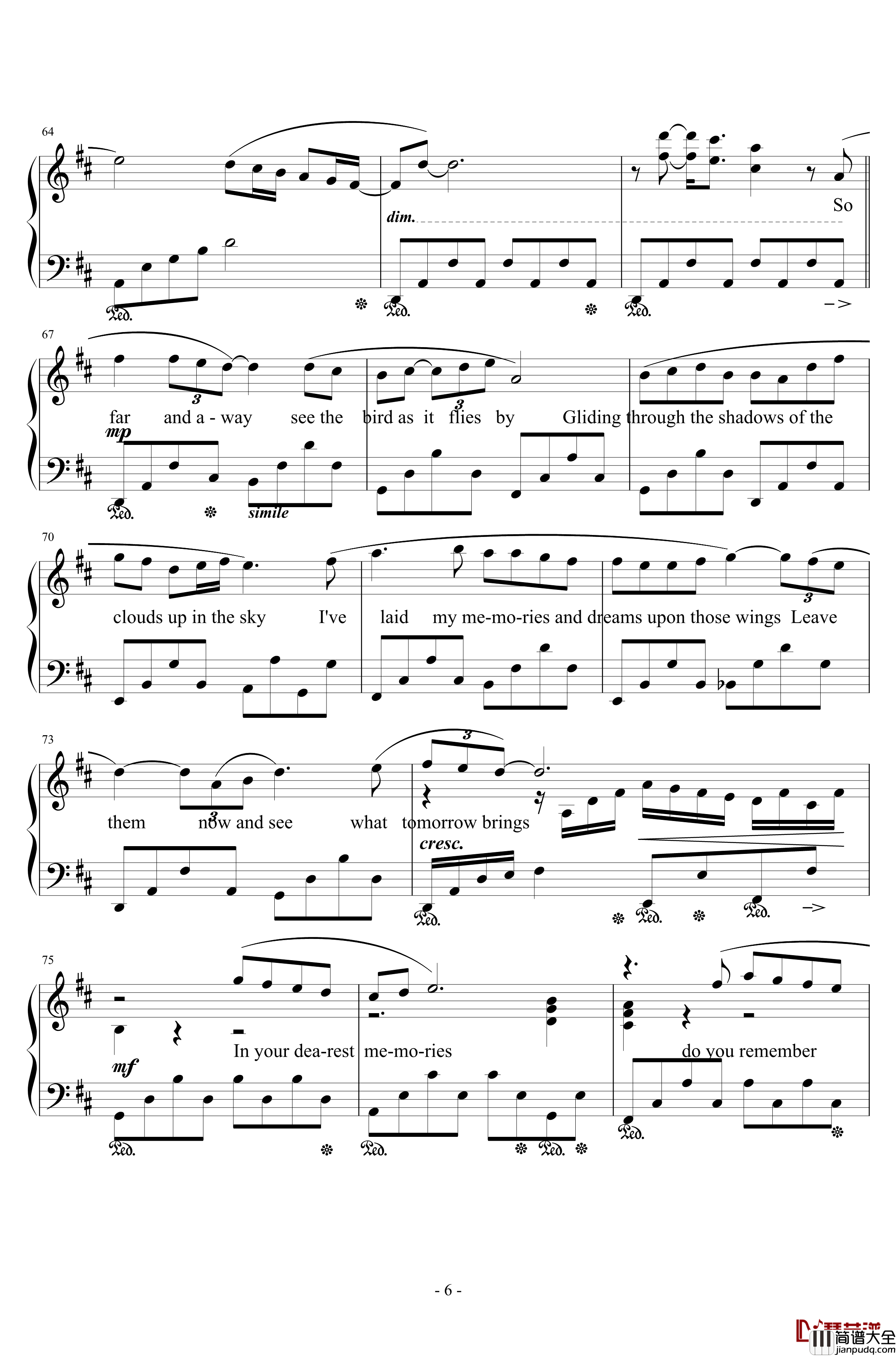 Melodies_of_Life钢琴谱_Susan_Calloway_A_Place_to_Call_Home
