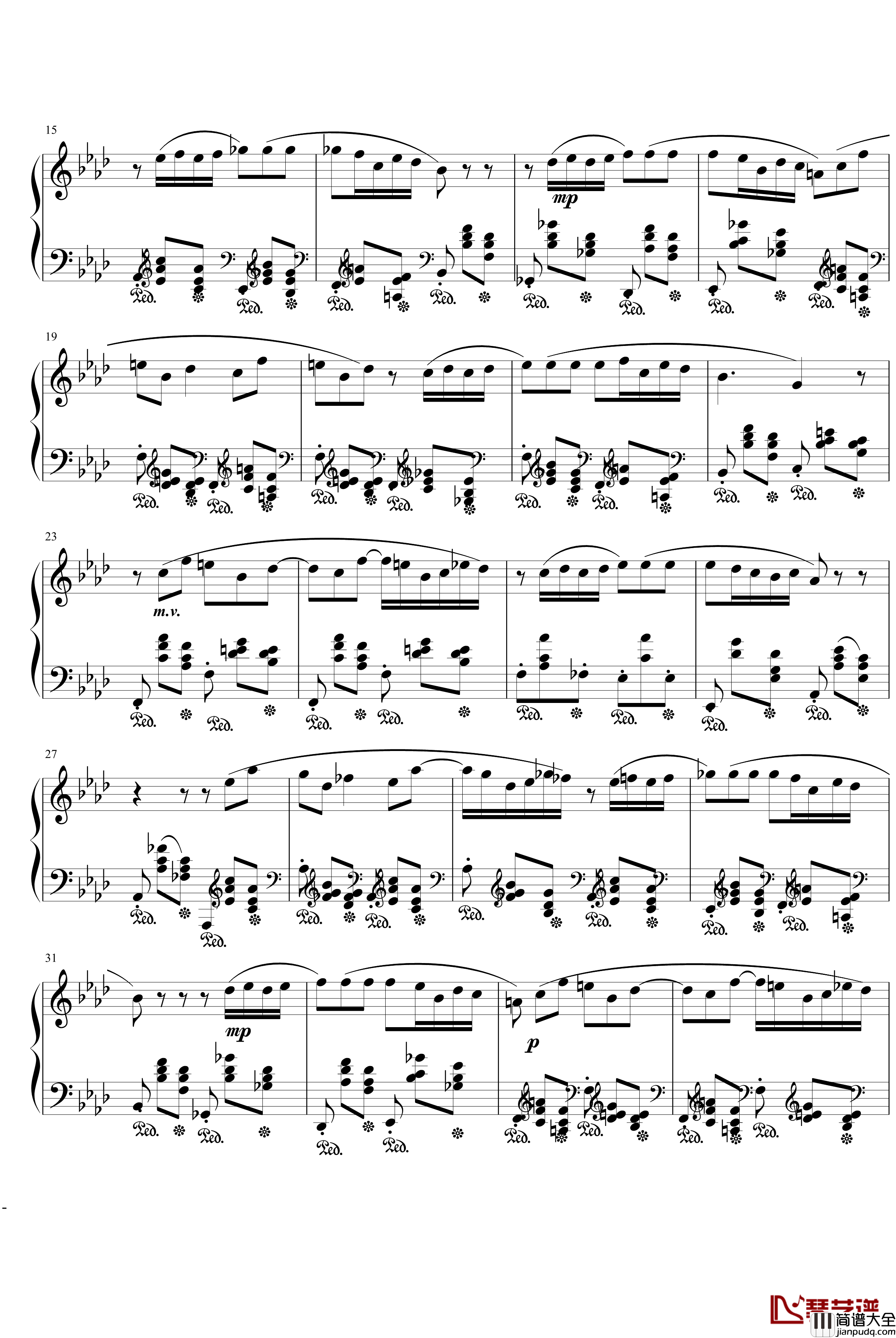肖邦f小调叙事曲钢琴谱_肖邦_chopin