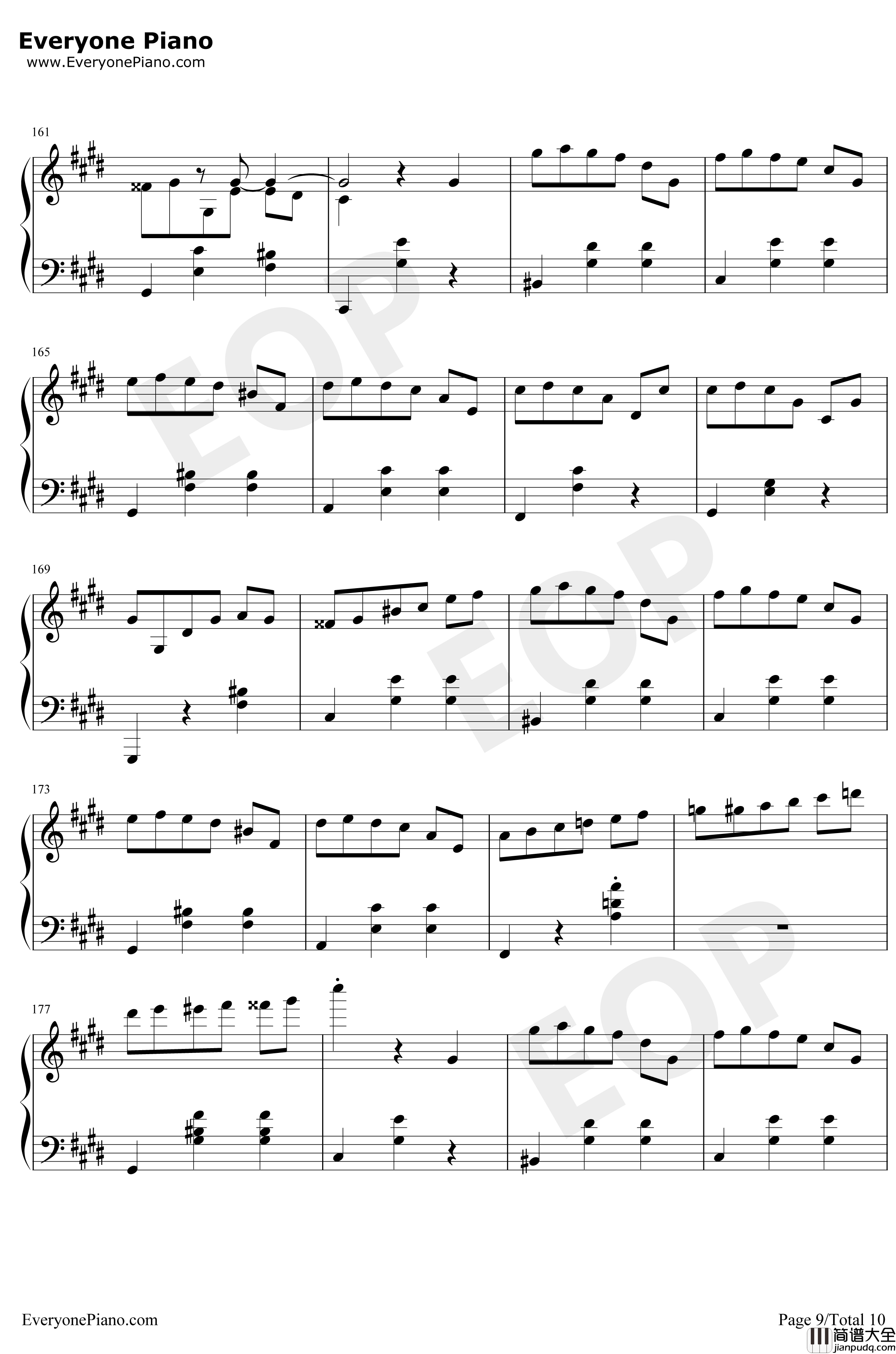 升C小调圆舞曲钢琴谱_肖邦