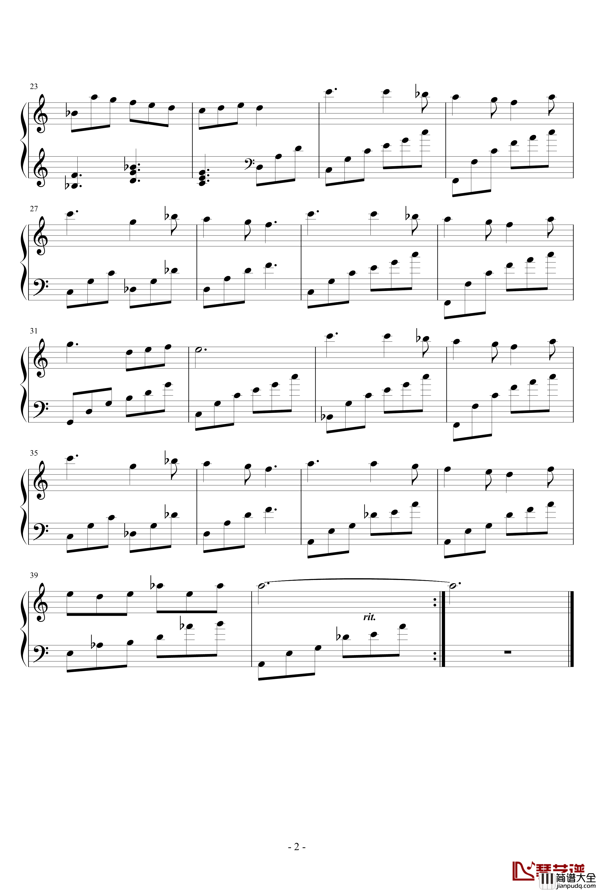 Loss_of_me钢琴谱_最终幻想9OST