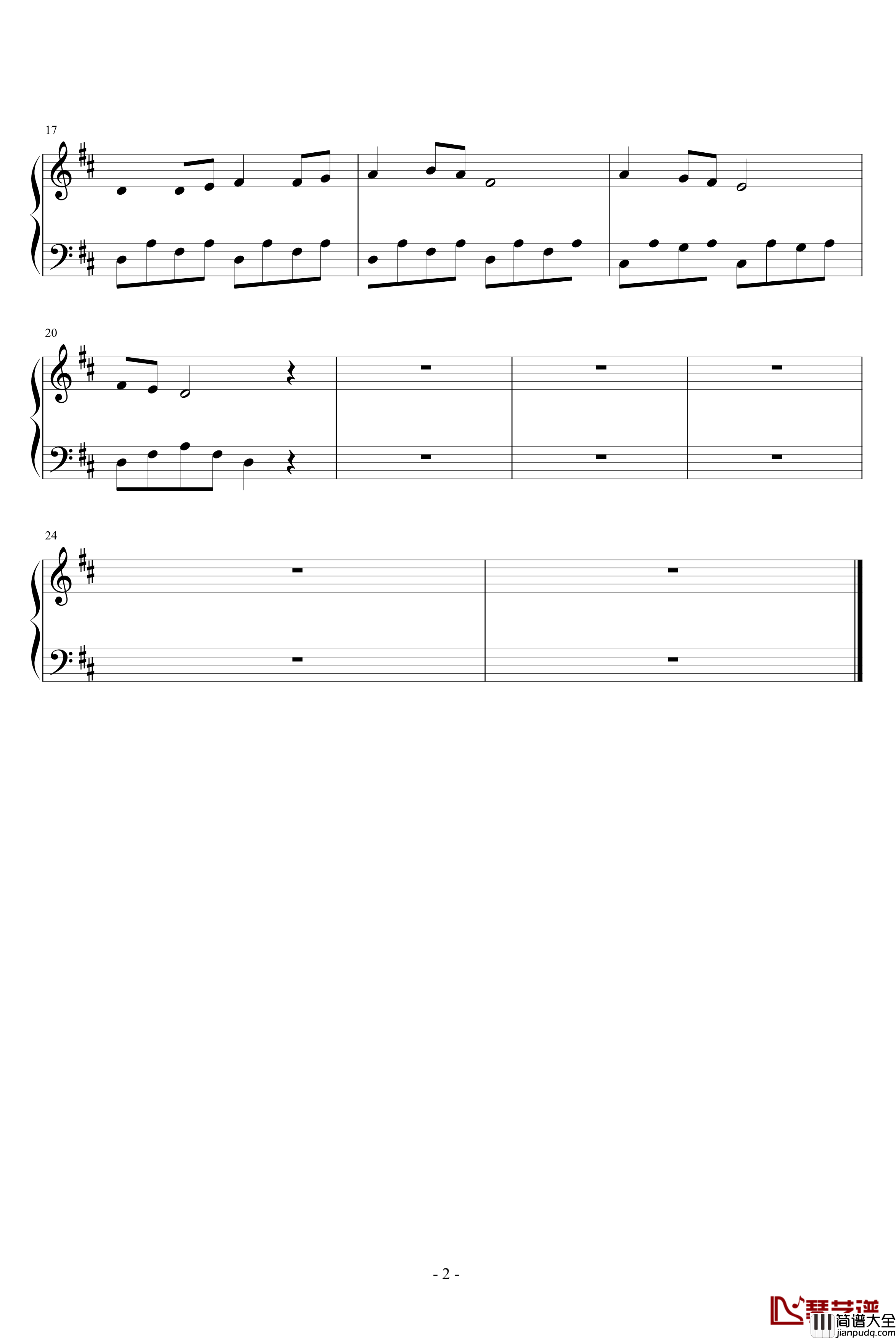 很久以前钢琴谱_完美版_世界名曲