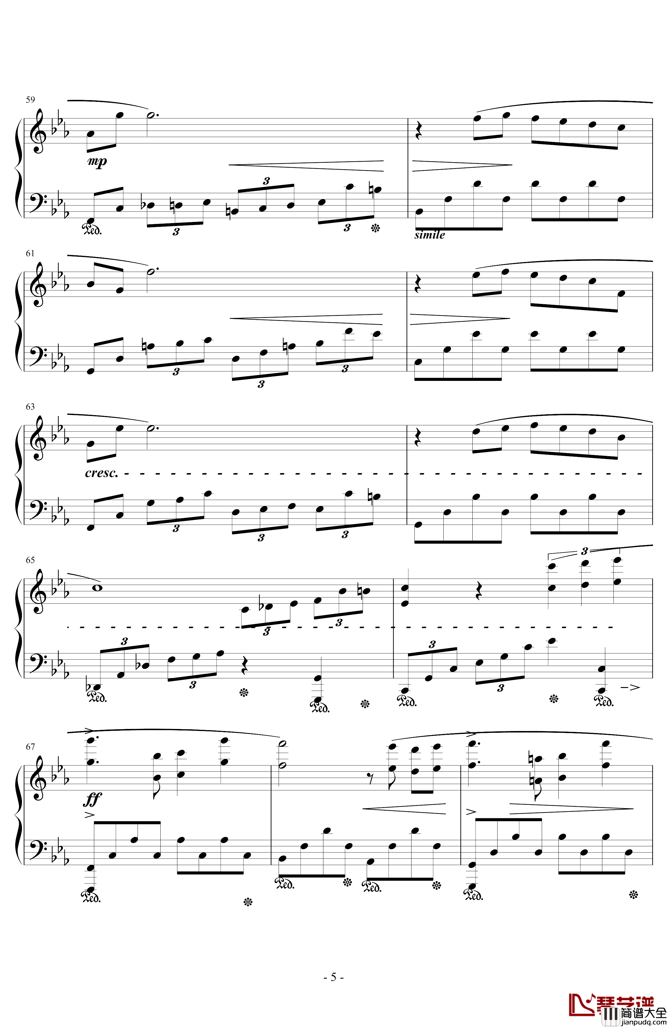 Theme_of_Love钢琴谱_FFIV_浜口史郎