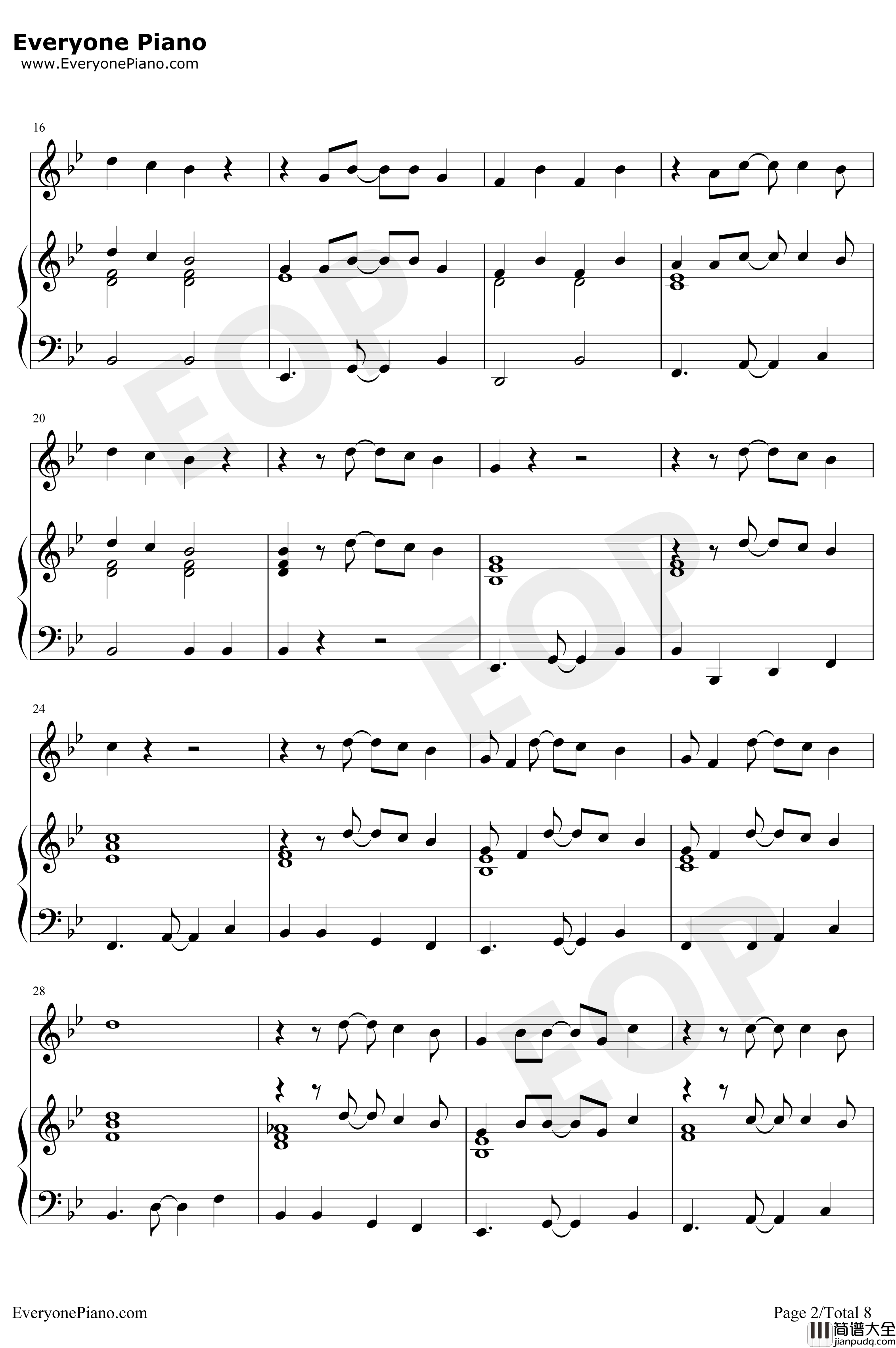 Under_the_Sea钢琴谱_AlanMenken_小美人鱼主题曲